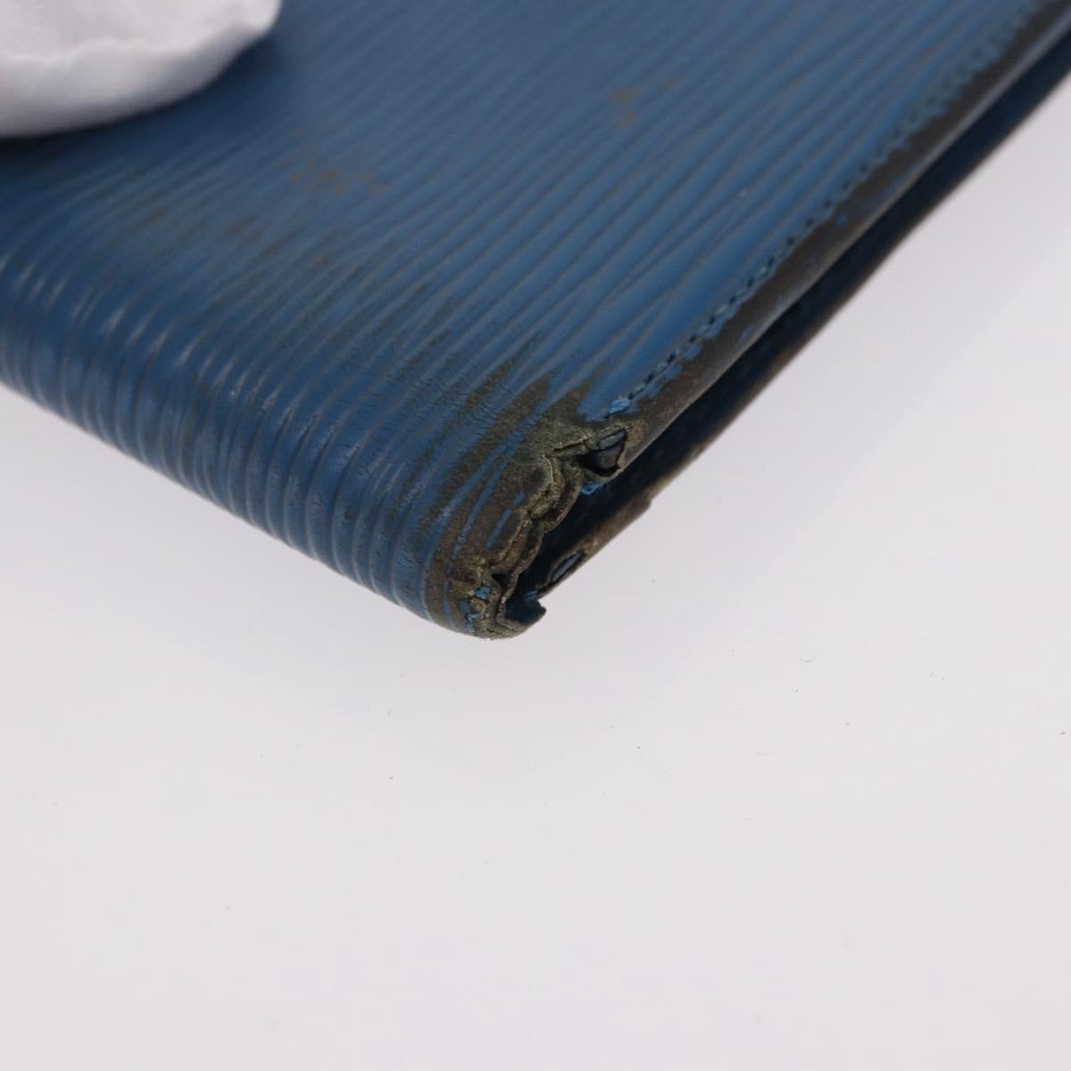 LOUIS VUITTON Epi Wallet 6 Set Black Blue Green LV Auth BA14072