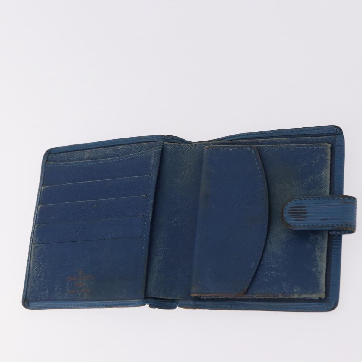 LOUIS VUITTON Epi Wallet 6 Set Black Blue Green LV Auth BA14072
