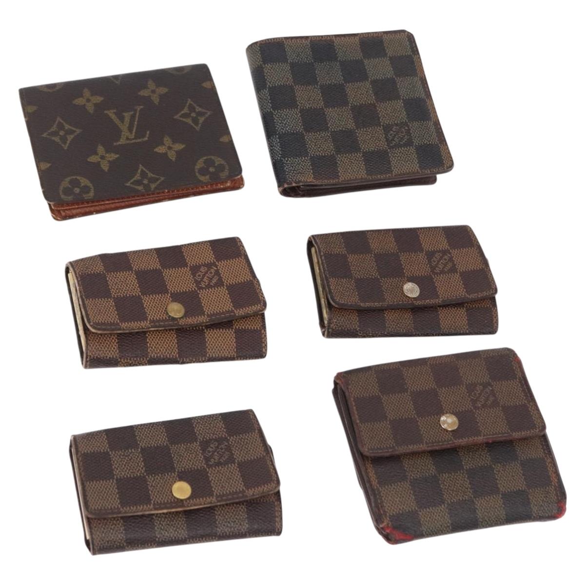LOUIS VUITTON Monogram Damier Wallet 6 Set LV Auth BA14073