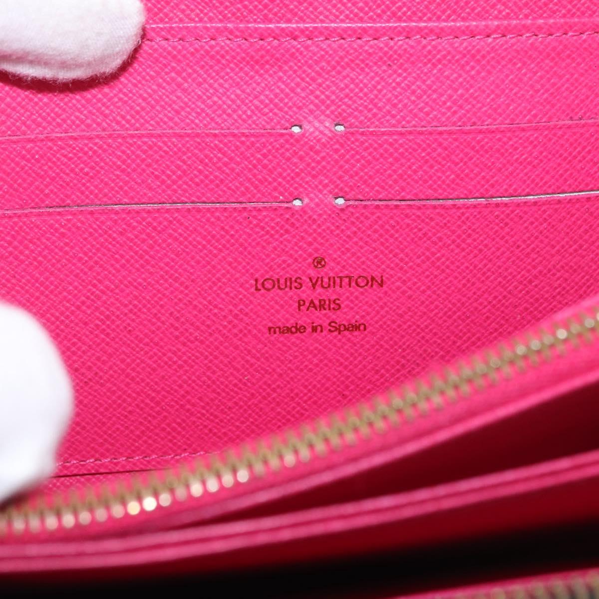 LOUIS VUITTON Monogram Multicolor Zippy Wallet Black M60243 LV Auth BA14075