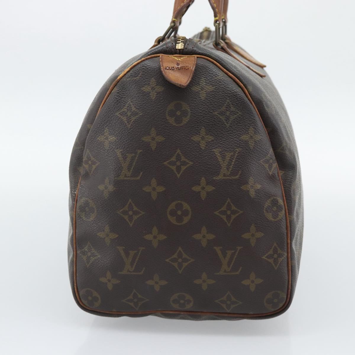 LOUIS VUITTON Monogram Speedy 35 Hand Bag M41524 LV Auth BA14078