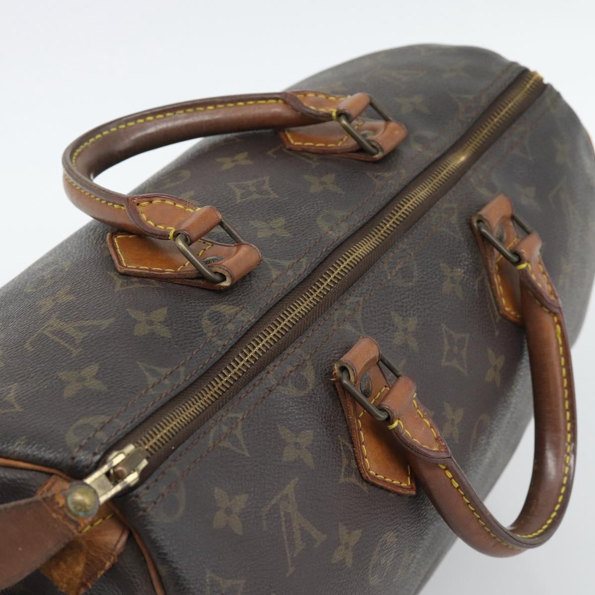LOUIS VUITTON Monogram Speedy 35 Hand Bag M41524 LV Auth BA14078