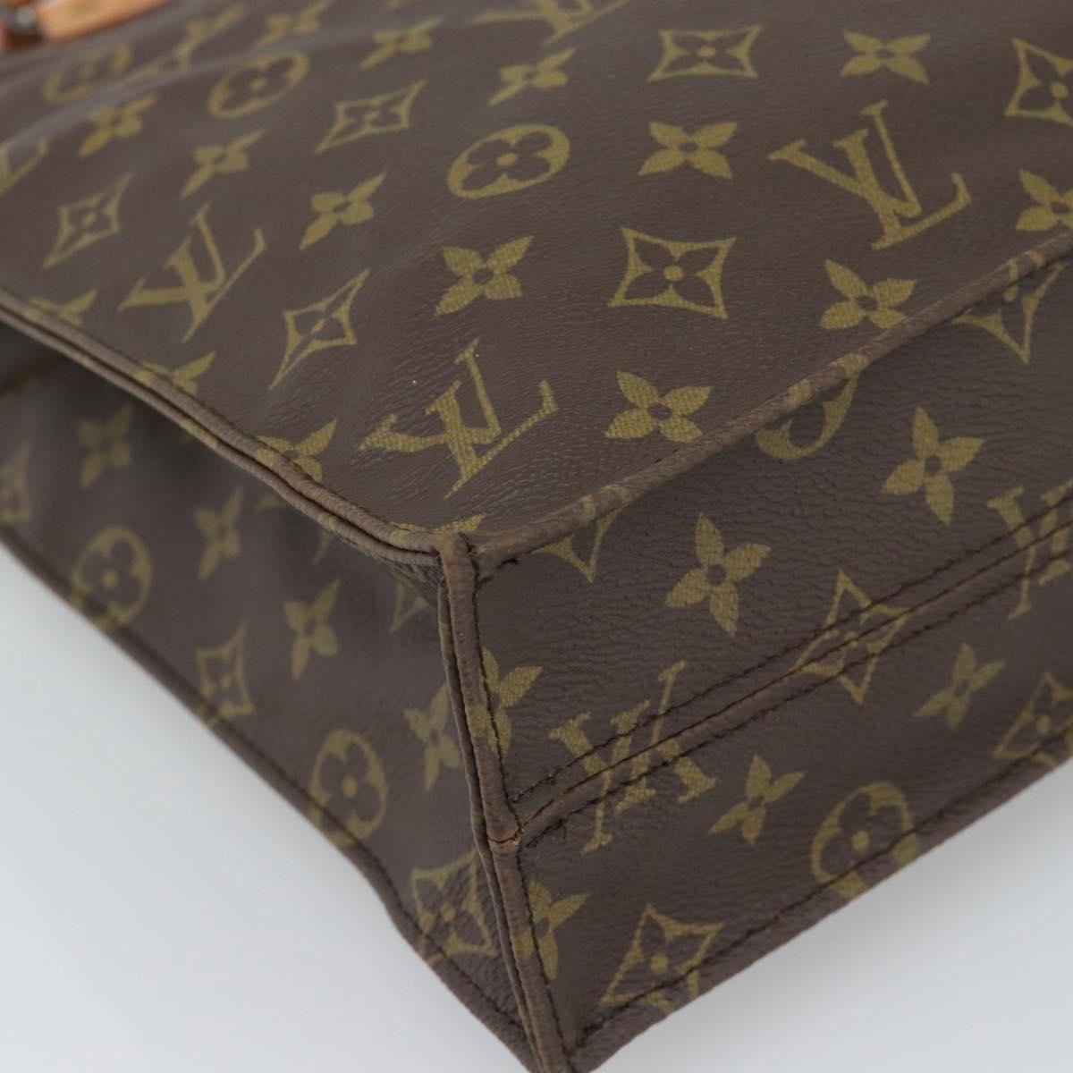LOUIS VUITTON Monogram Sac Plat Hand Bag M51140 LV Auth BA14080A