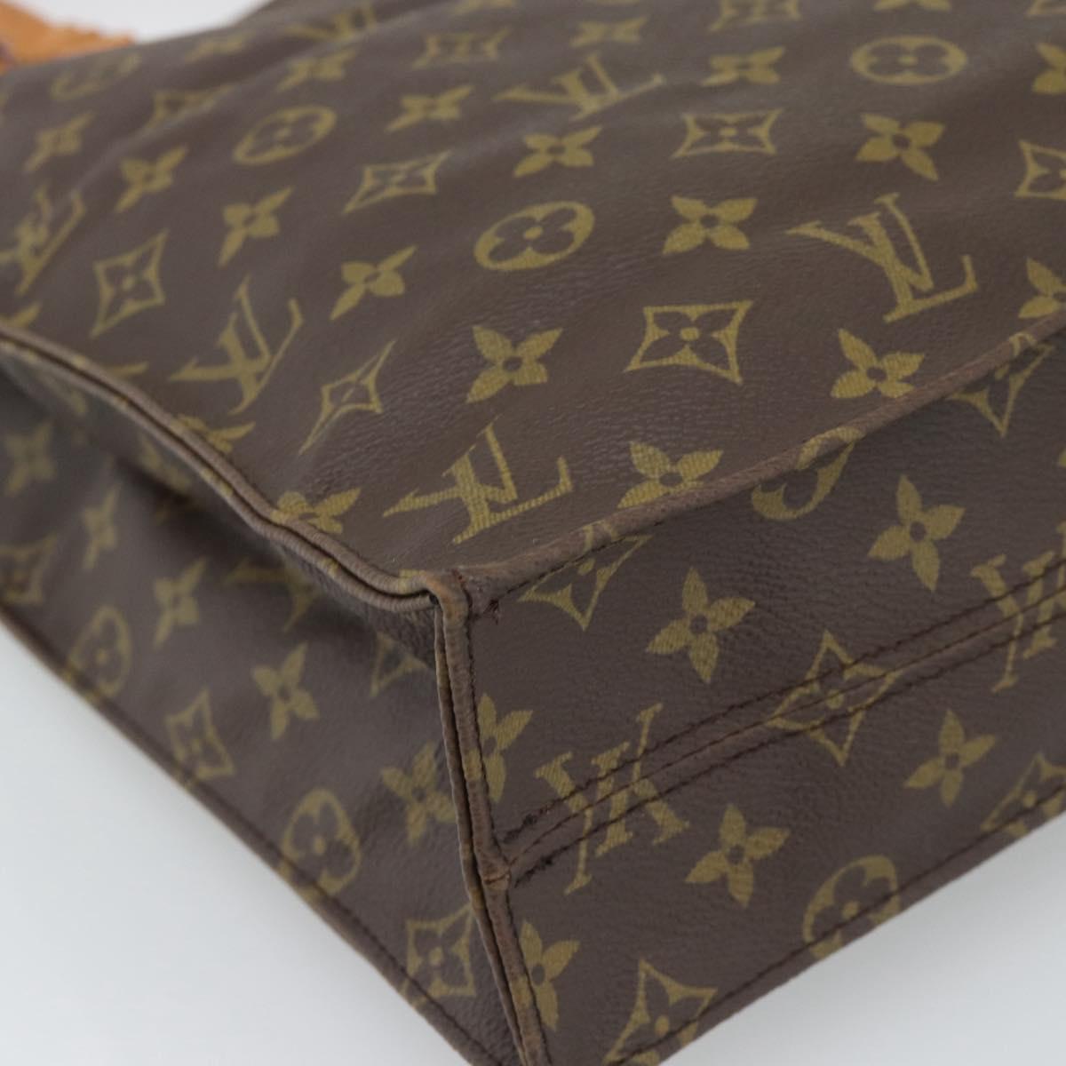 LOUIS VUITTON Monogram Sac Plat Hand Bag M51140 LV Auth BA14080A