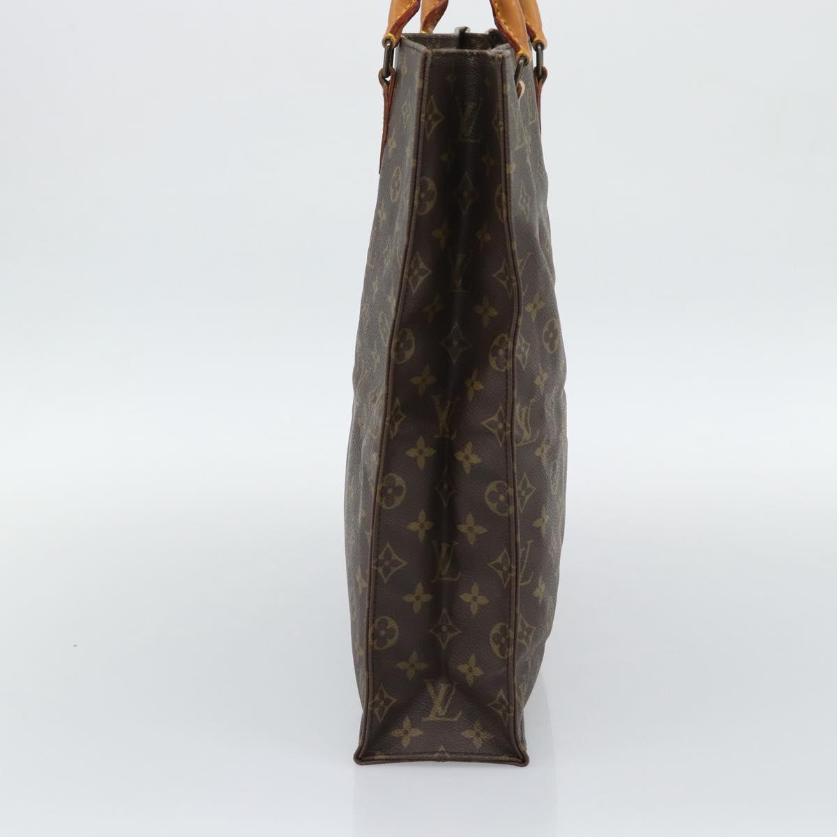 LOUIS VUITTON Monogram Sac Plat Hand Bag M51140 LV Auth BA14080A