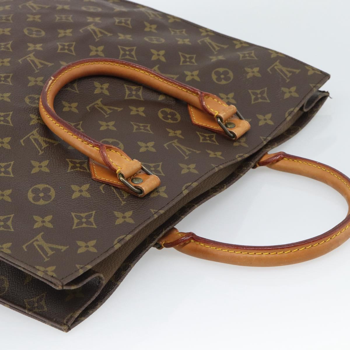 LOUIS VUITTON Monogram Sac Plat Hand Bag M51140 LV Auth BA14080A