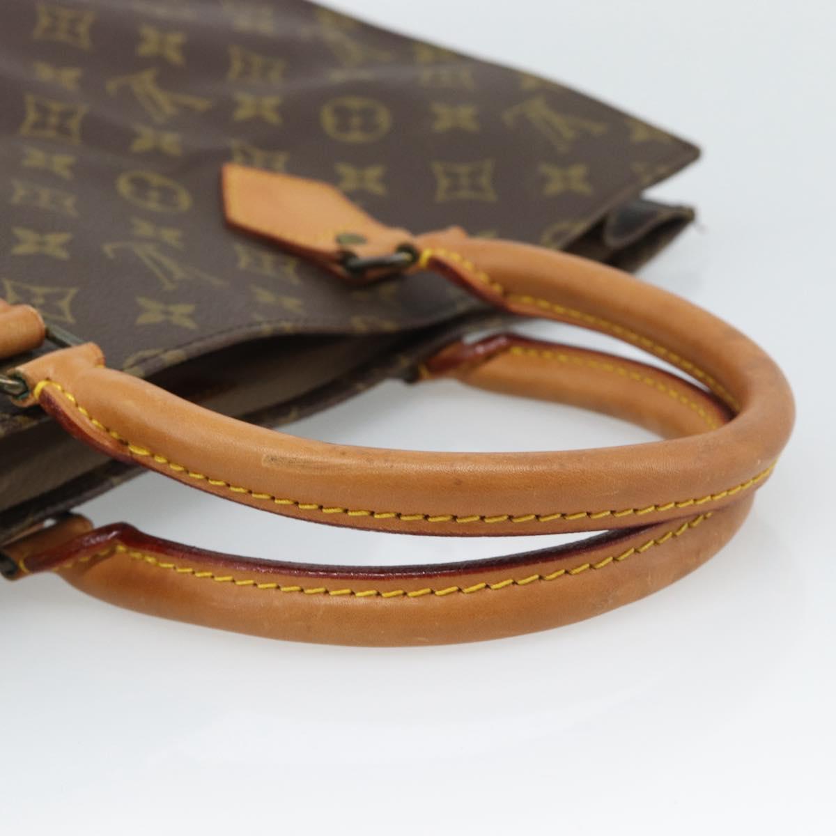 LOUIS VUITTON Monogram Sac Plat Hand Bag M51140 LV Auth BA14080A