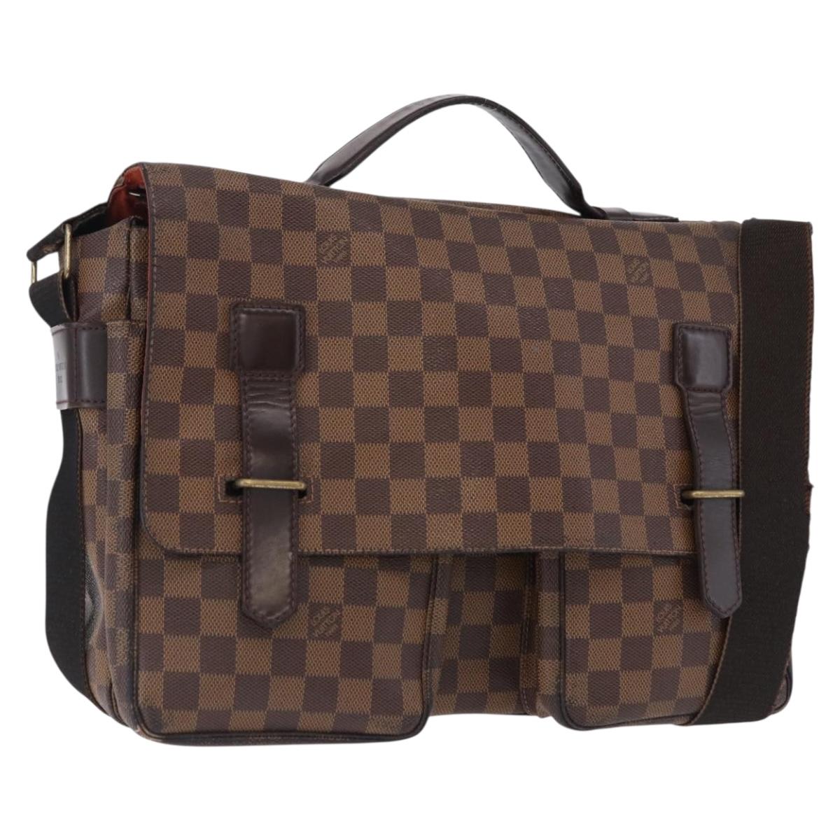 LOUIS VUITTON Damier Ebene Broadway Shoulder Bag N42270 LV Auth BA14084