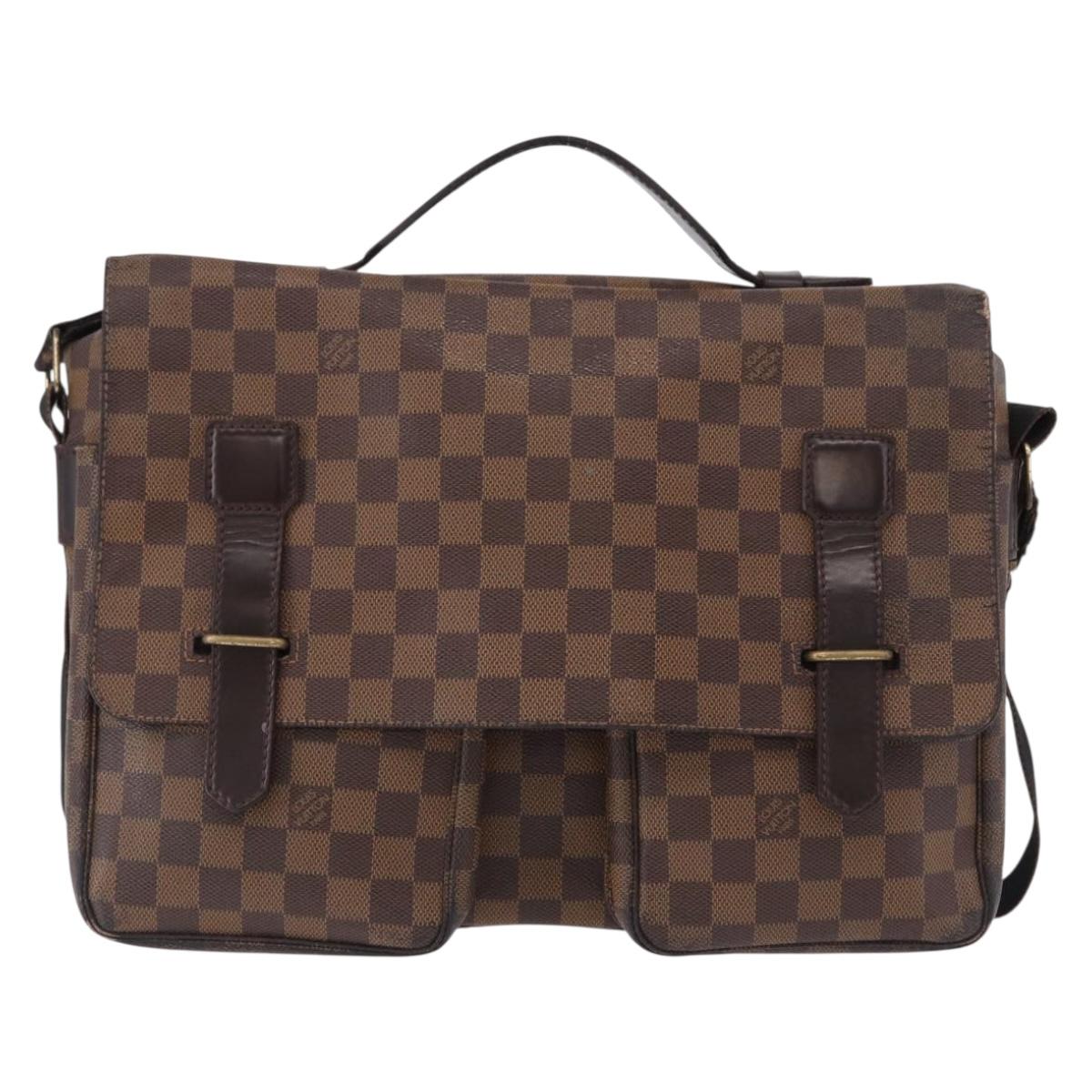 LOUIS VUITTON Damier Ebene Broadway Shoulder Bag N42270 LV Auth BA14084
