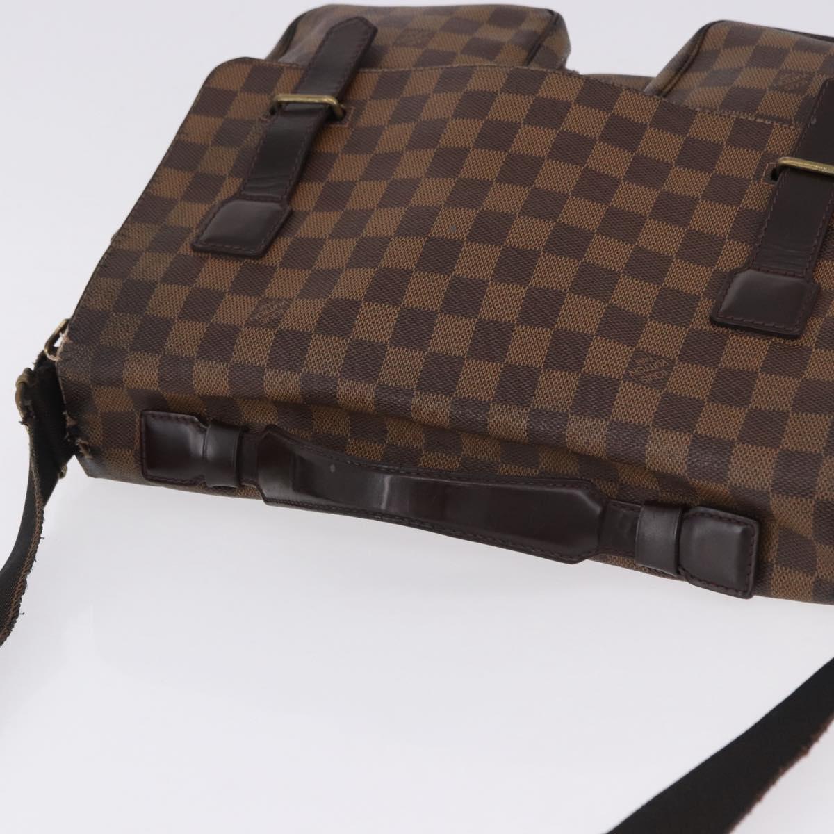 LOUIS VUITTON Damier Ebene Broadway Shoulder Bag N42270 LV Auth BA14084
