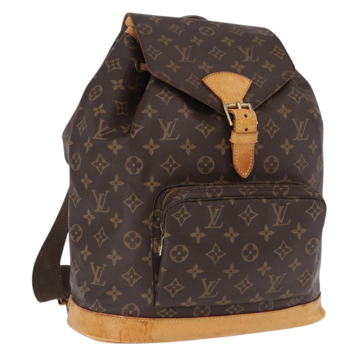 LOUIS VUITTON Monogram Montsouris GM Backpack M51135 LV Auth BA14093