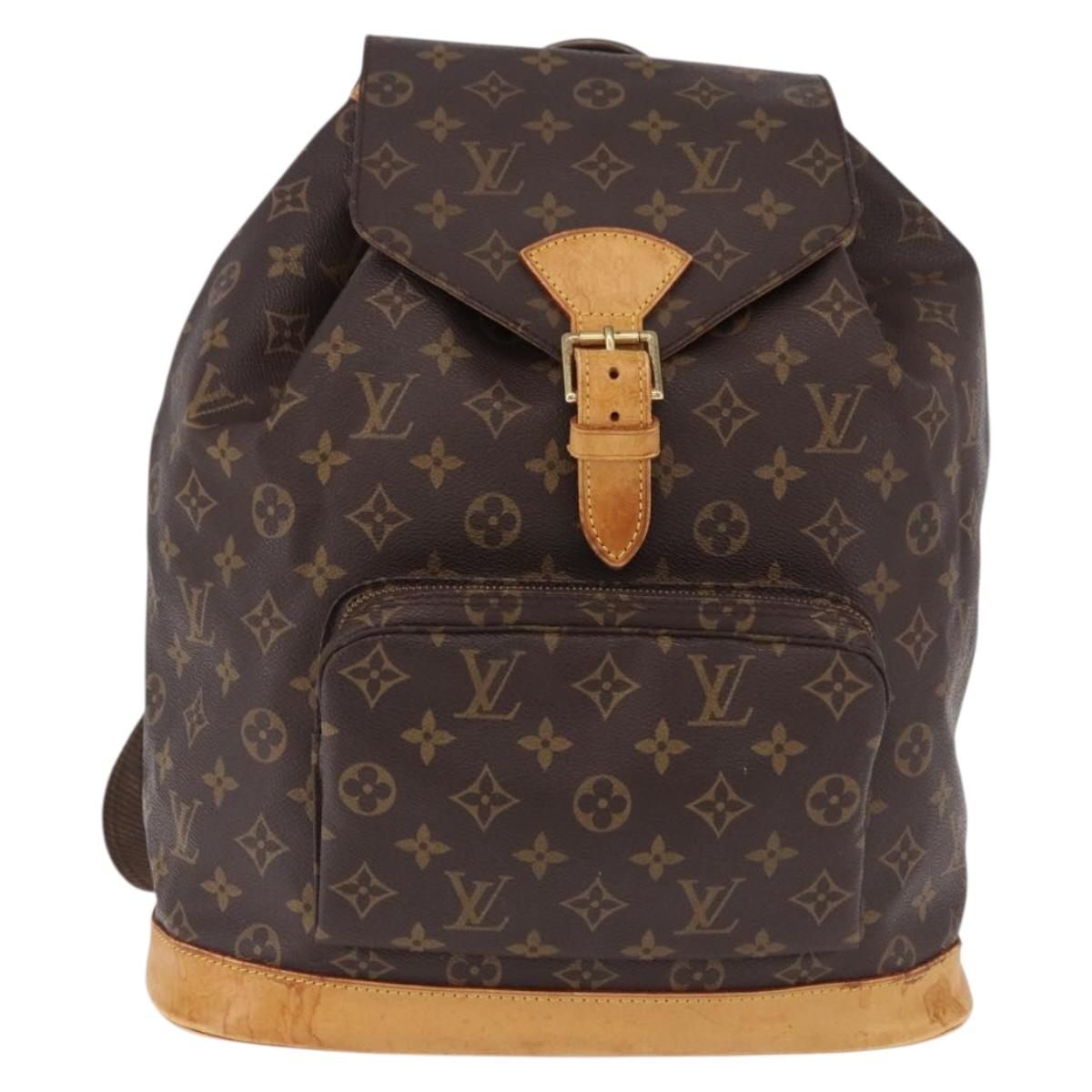 LOUIS VUITTON Monogram Montsouris GM Backpack M51135 LV Auth BA14093