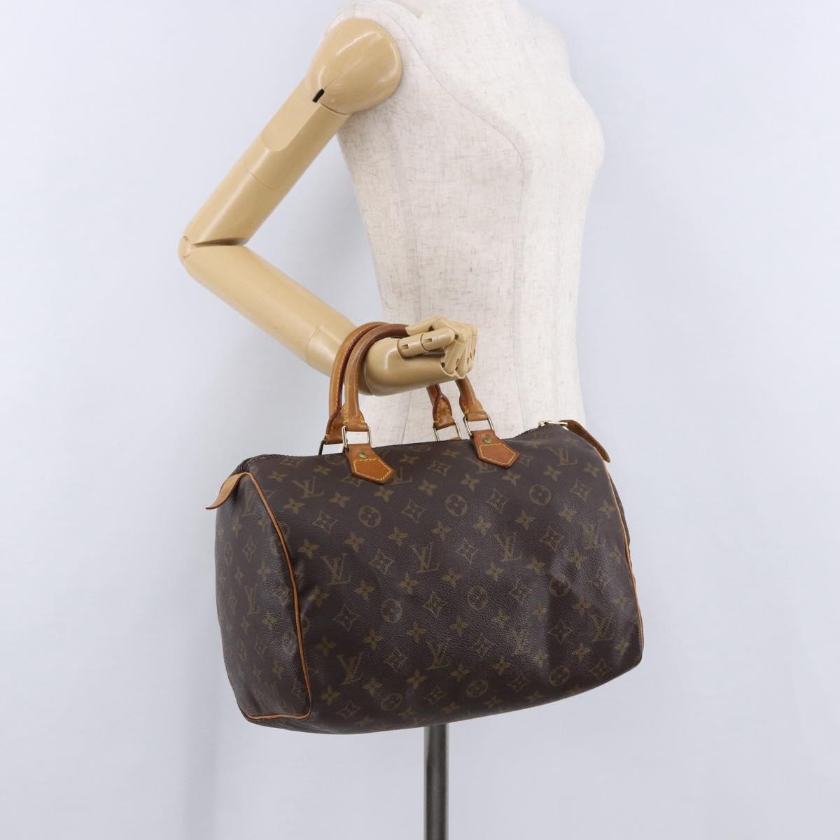 LOUIS VUITTON Monogram Speedy 30 Hand Bag M41526 LV Auth BA14094A