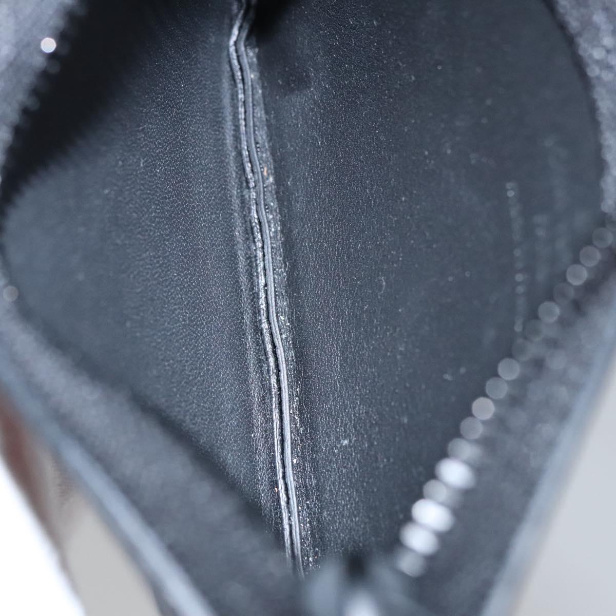 LOUIS VUITTON Aerogram Pochette Cles Coin Purse Black M81031 LV Auth BA140A