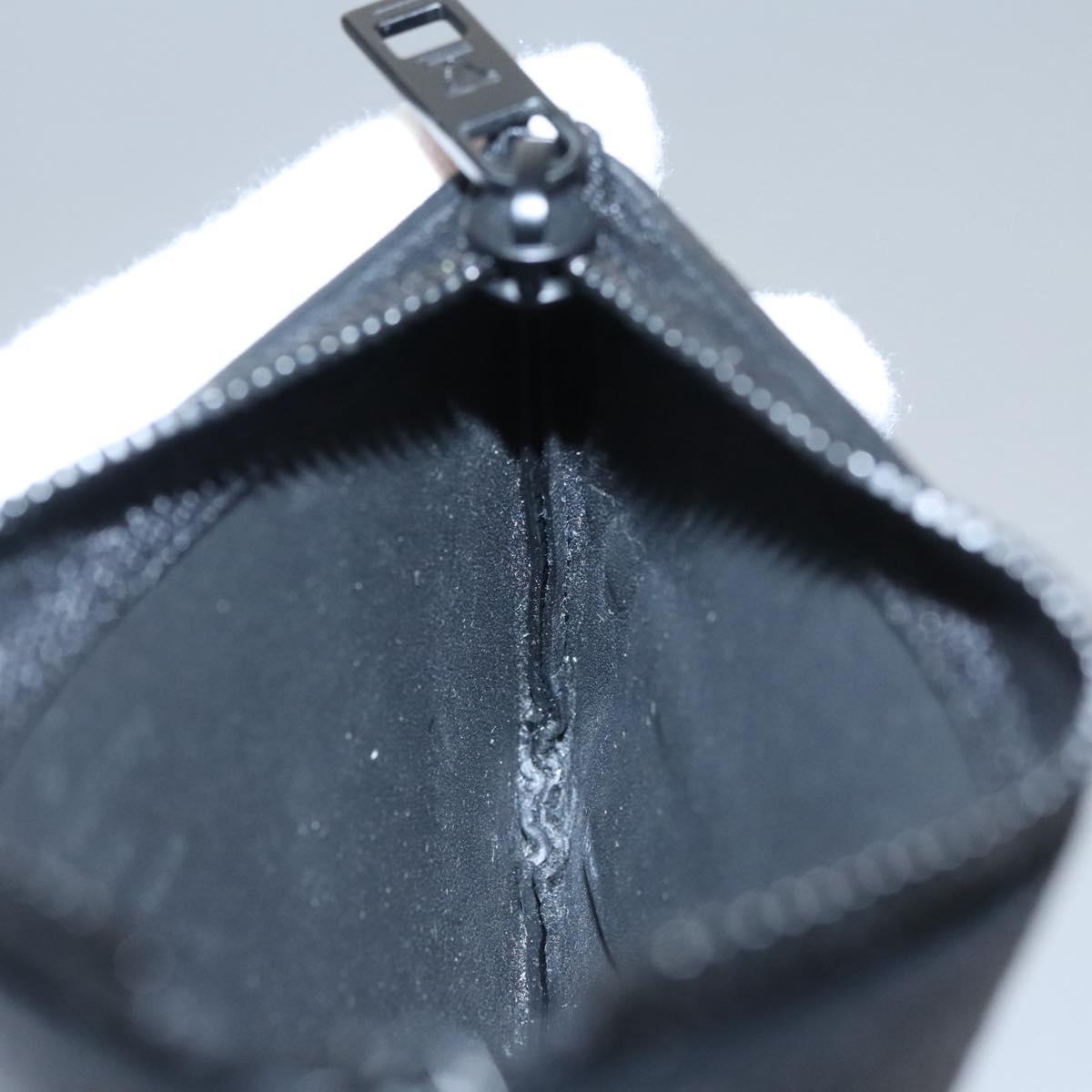 LOUIS VUITTON Aerogram Pochette Cles Coin Purse Black M81031 LV Auth BA140A