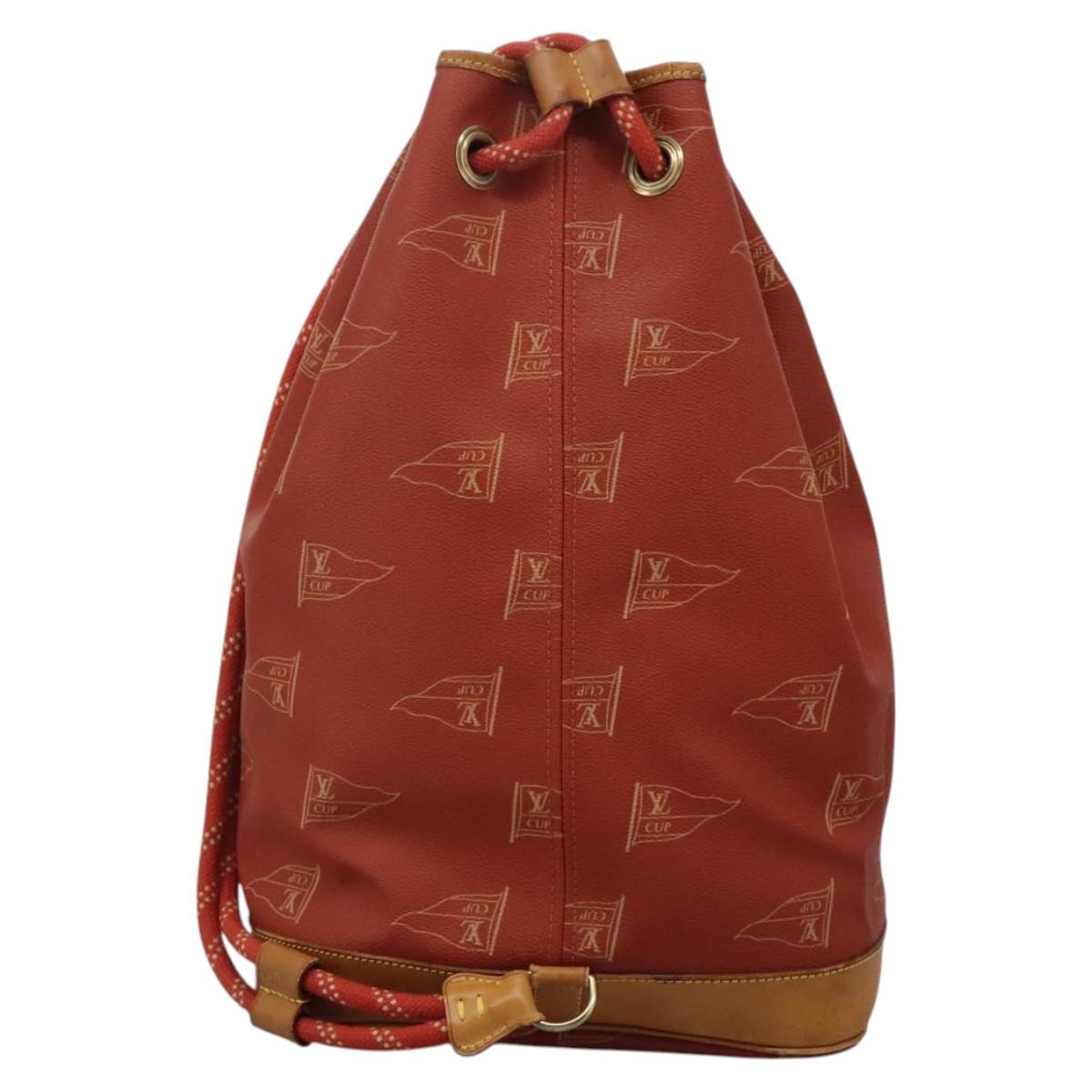 LOUIS VUITTON LV cup Saint Tropez Shoulder Bag Red M80026 LV Auth BA1410