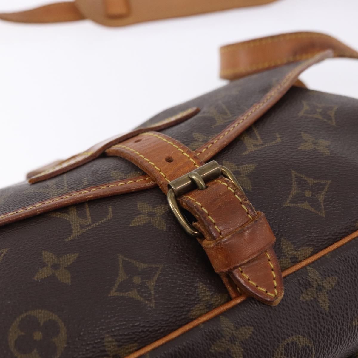 LOUIS VUITTON Monogram Saumur 30 Shoulder Bag M42256 LV Auth BA14106