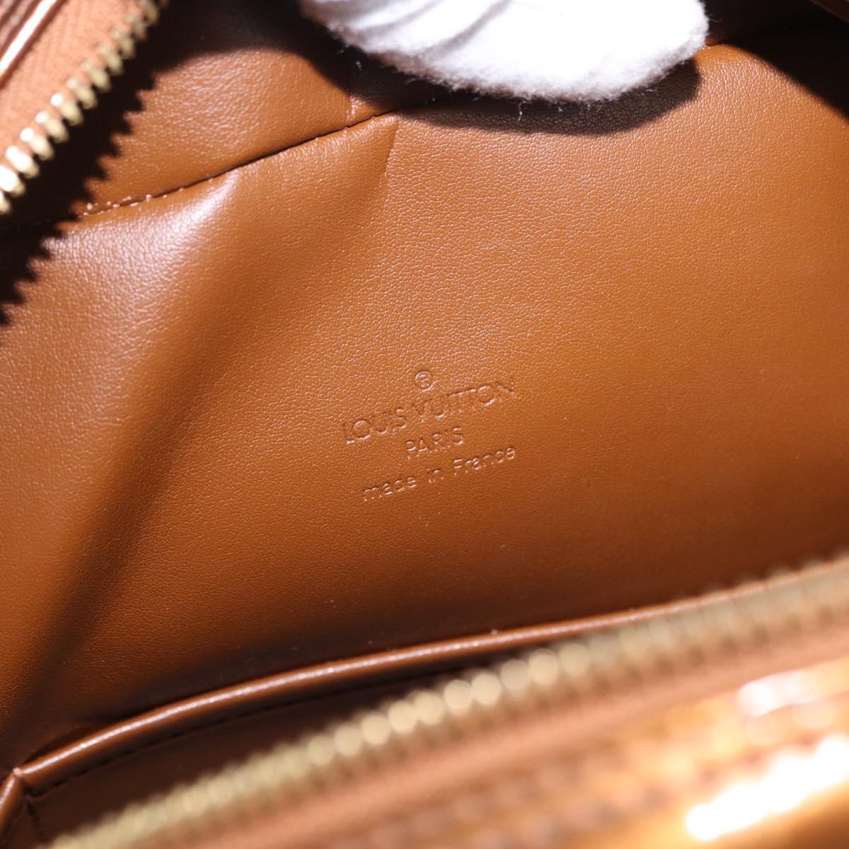 LOUIS VUITTON Monogram Vernis Tompkins Square Bag Bronze M91103 LV Auth BA14111