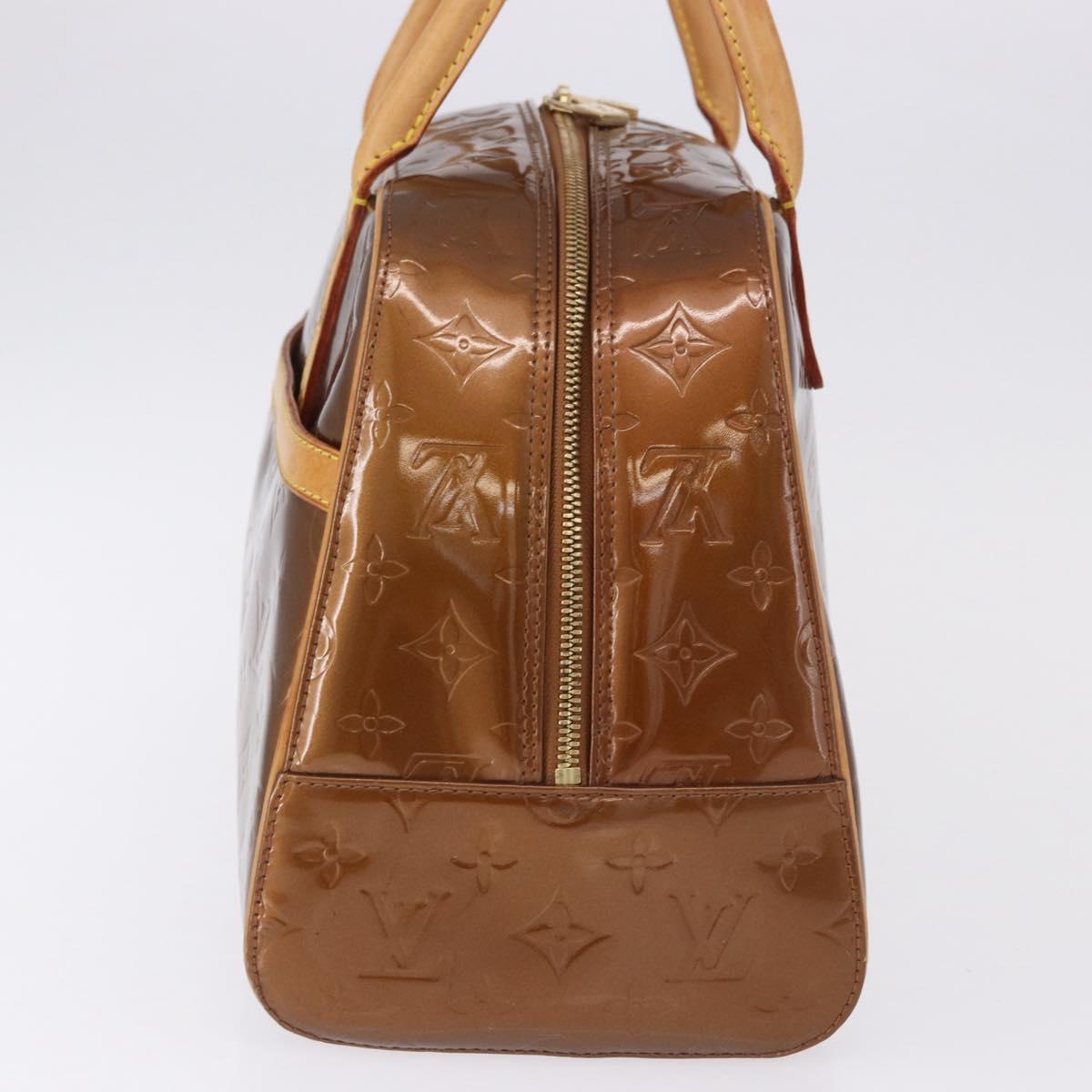 LOUIS VUITTON Monogram Vernis Tompkins Square Bag Bronze M91103 LV Auth BA14111