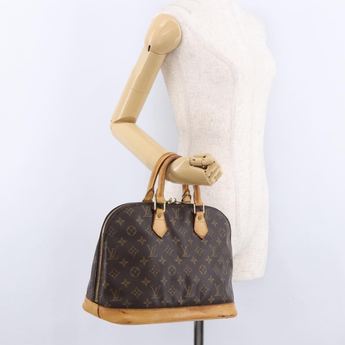 LOUIS VUITTON Monogram Alma Hand Bag M51130 LV Auth BA14112