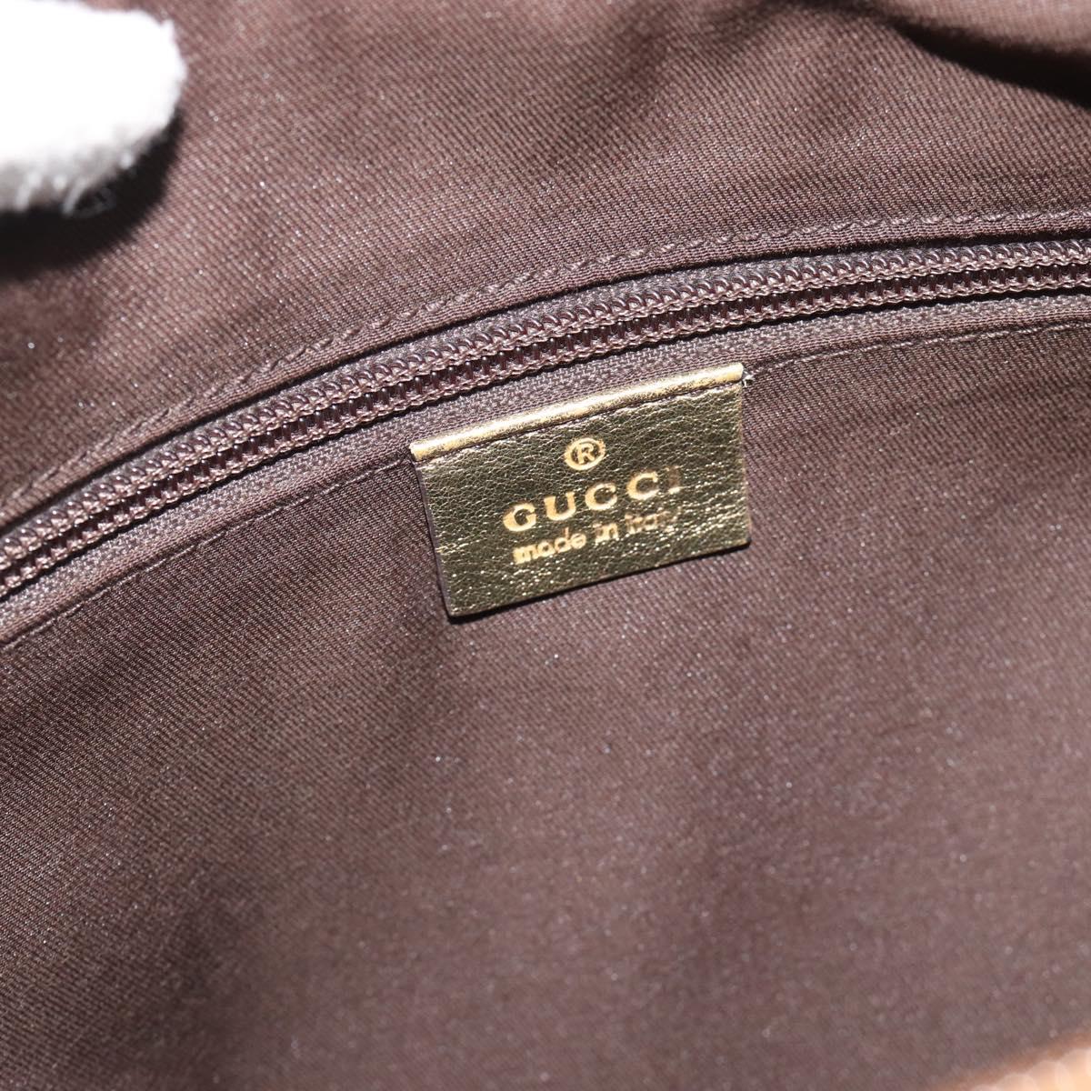 GUCCI GG Canvas Shoulder Bag Beige Gold 145857 Auth BA14114