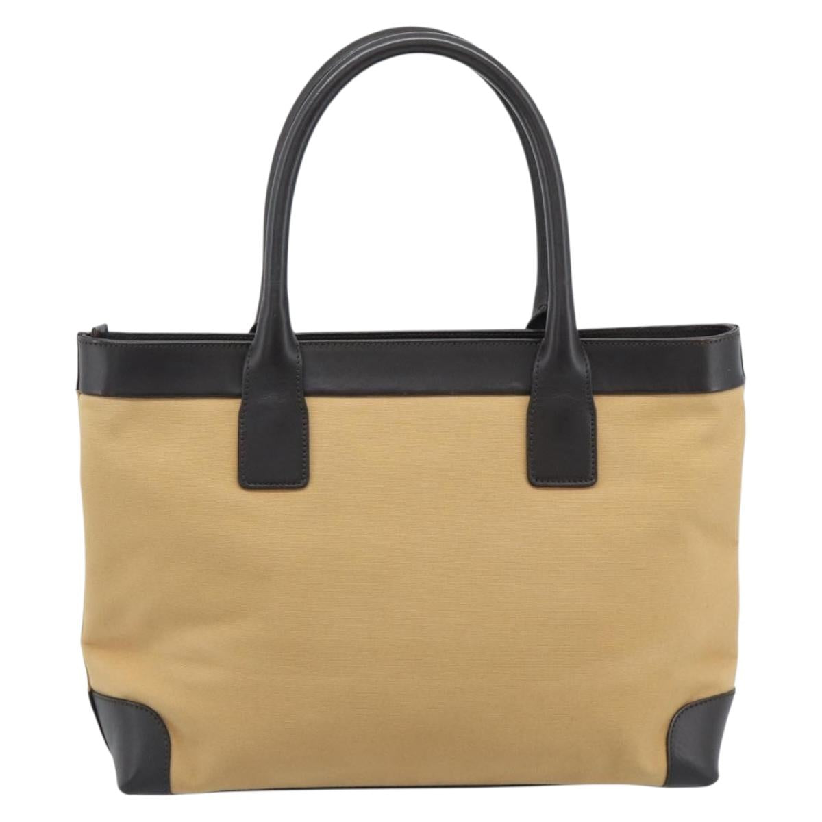 GUCCI Web Sherry Line Tote Bag Canvas Beige Gold 002 1119 Auth BA14116A