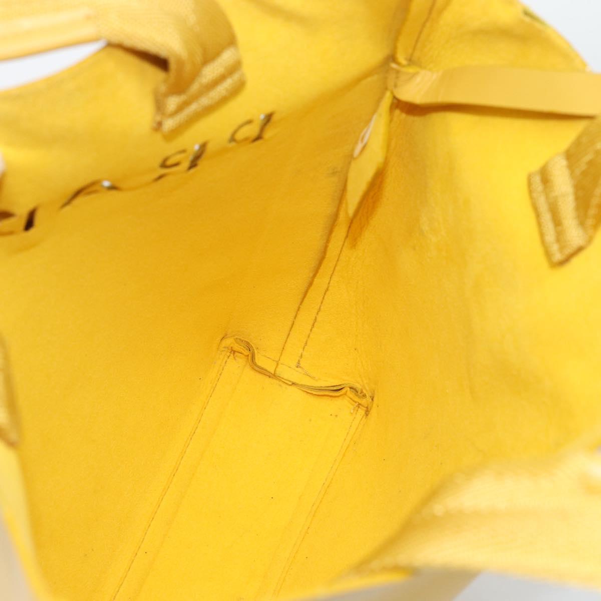 PRADA Hand Bag Leather Yellow Auth BA14118