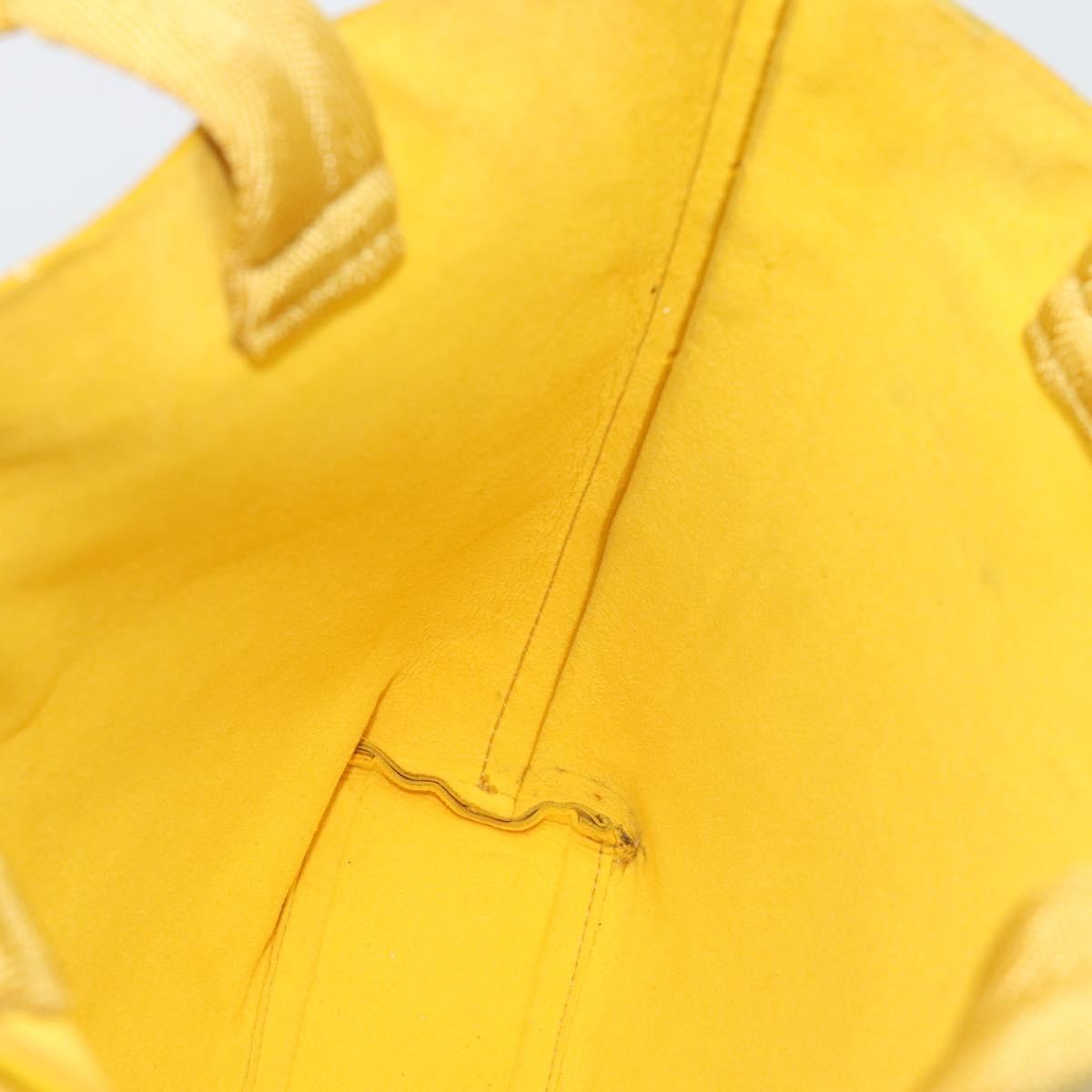 PRADA Hand Bag Leather Yellow Auth BA14118