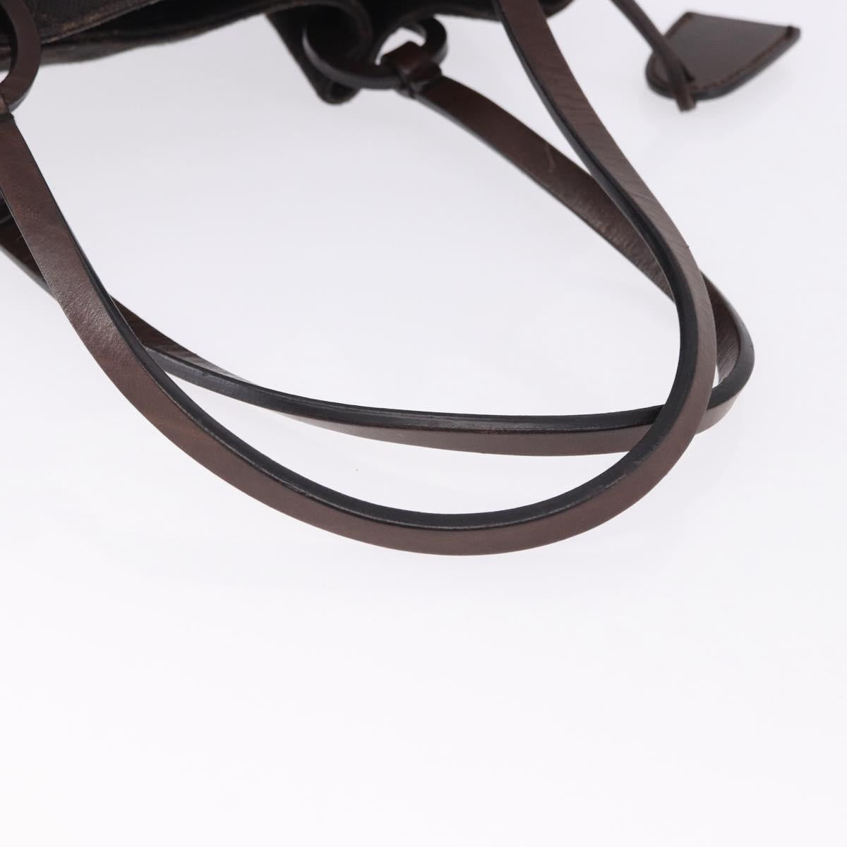 GUCCI GG Canvas Tote Bag Dark Brown Silver 101919 Auth BA14120