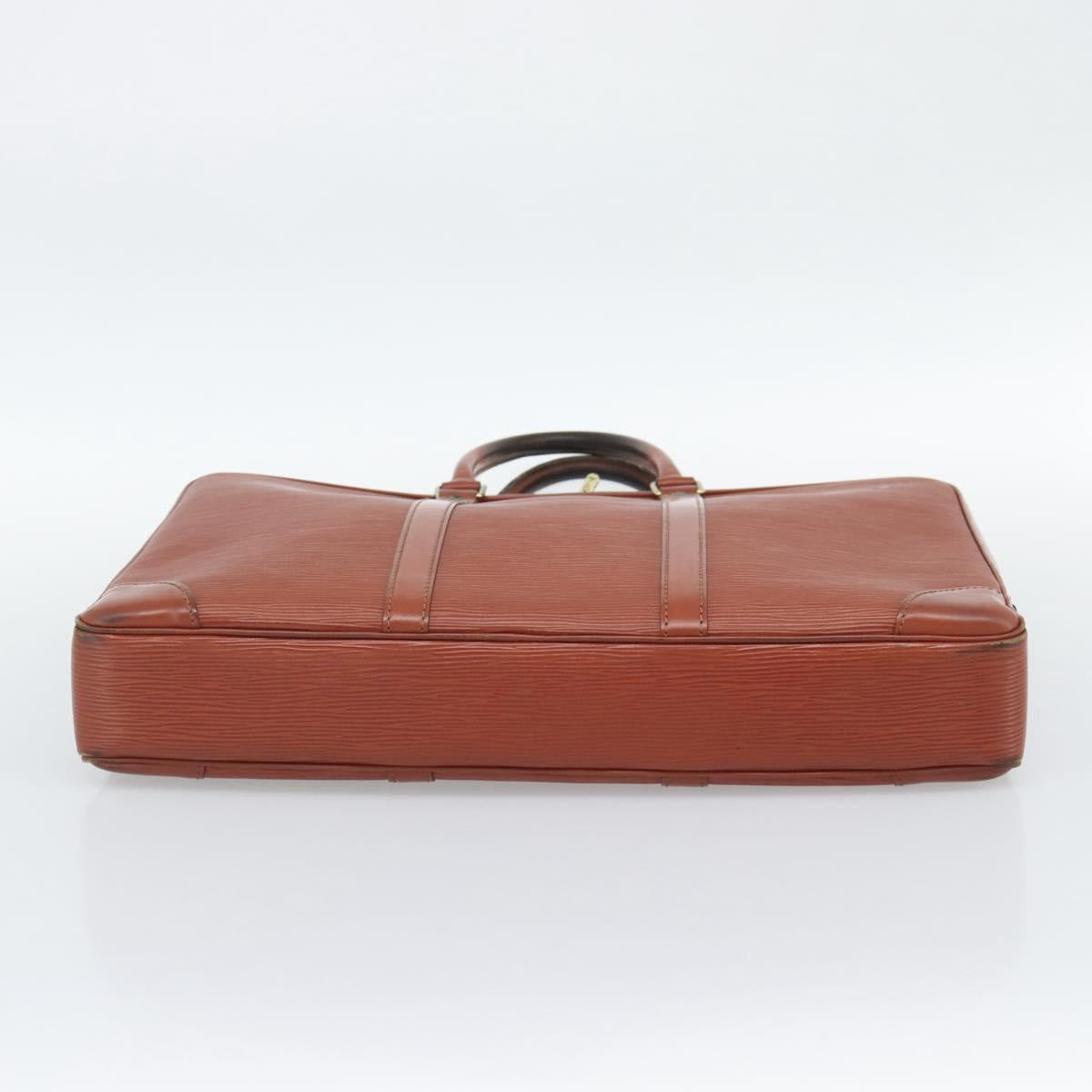 LOUIS VUITTON Epi Porte Documents Voyage Business Bag Brown M54478 Auth BA14123