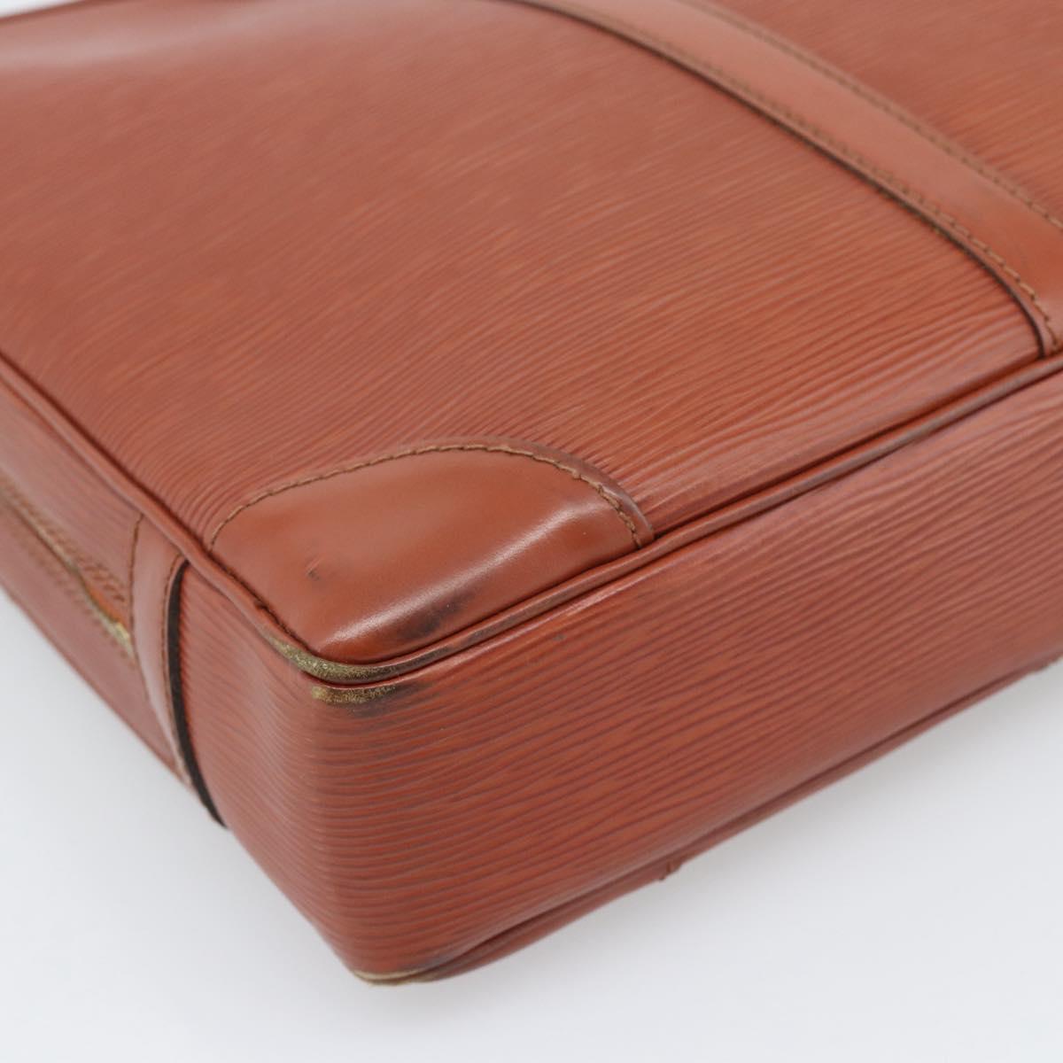 LOUIS VUITTON Epi Porte Documents Voyage Business Bag Brown M54478 Auth BA14123