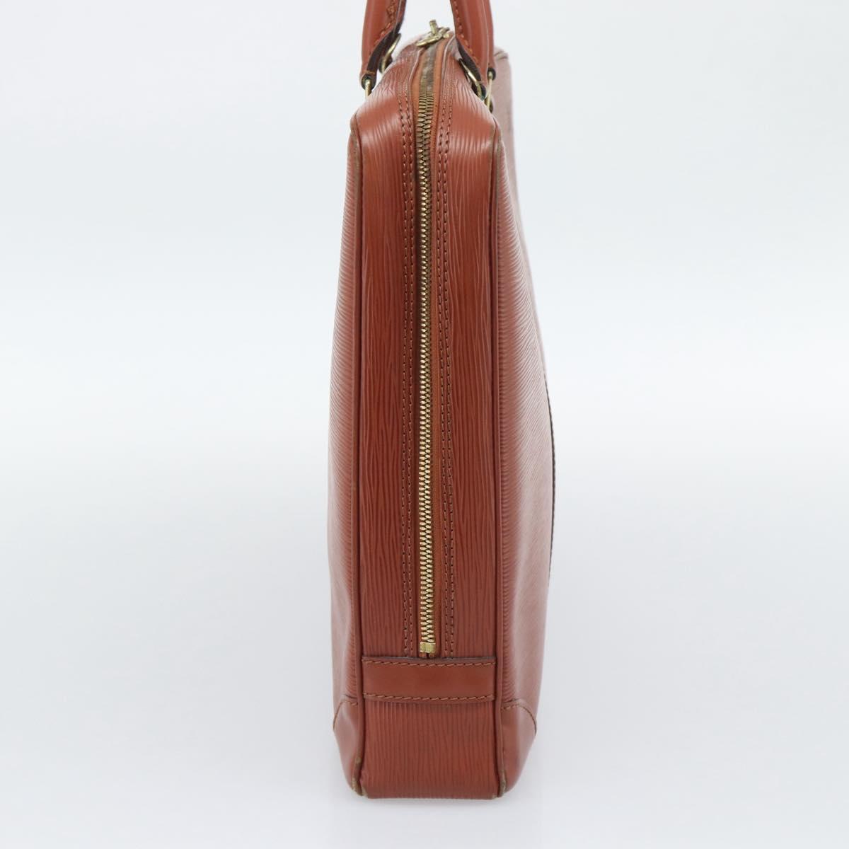 LOUIS VUITTON Epi Porte Documents Voyage Business Bag Brown M54478 Auth BA14123