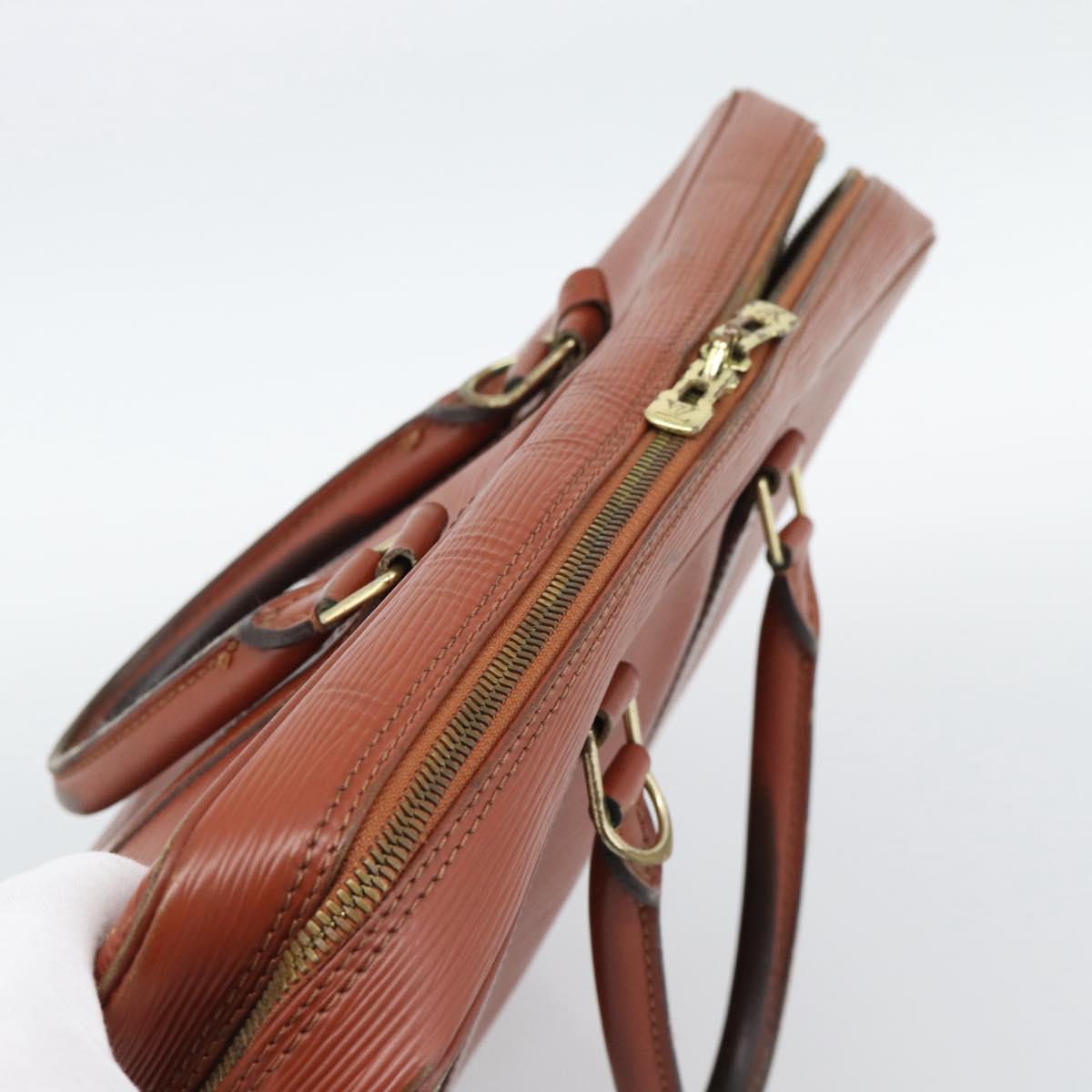 LOUIS VUITTON Epi Porte Documents Voyage Business Bag Brown M54478 Auth BA14123