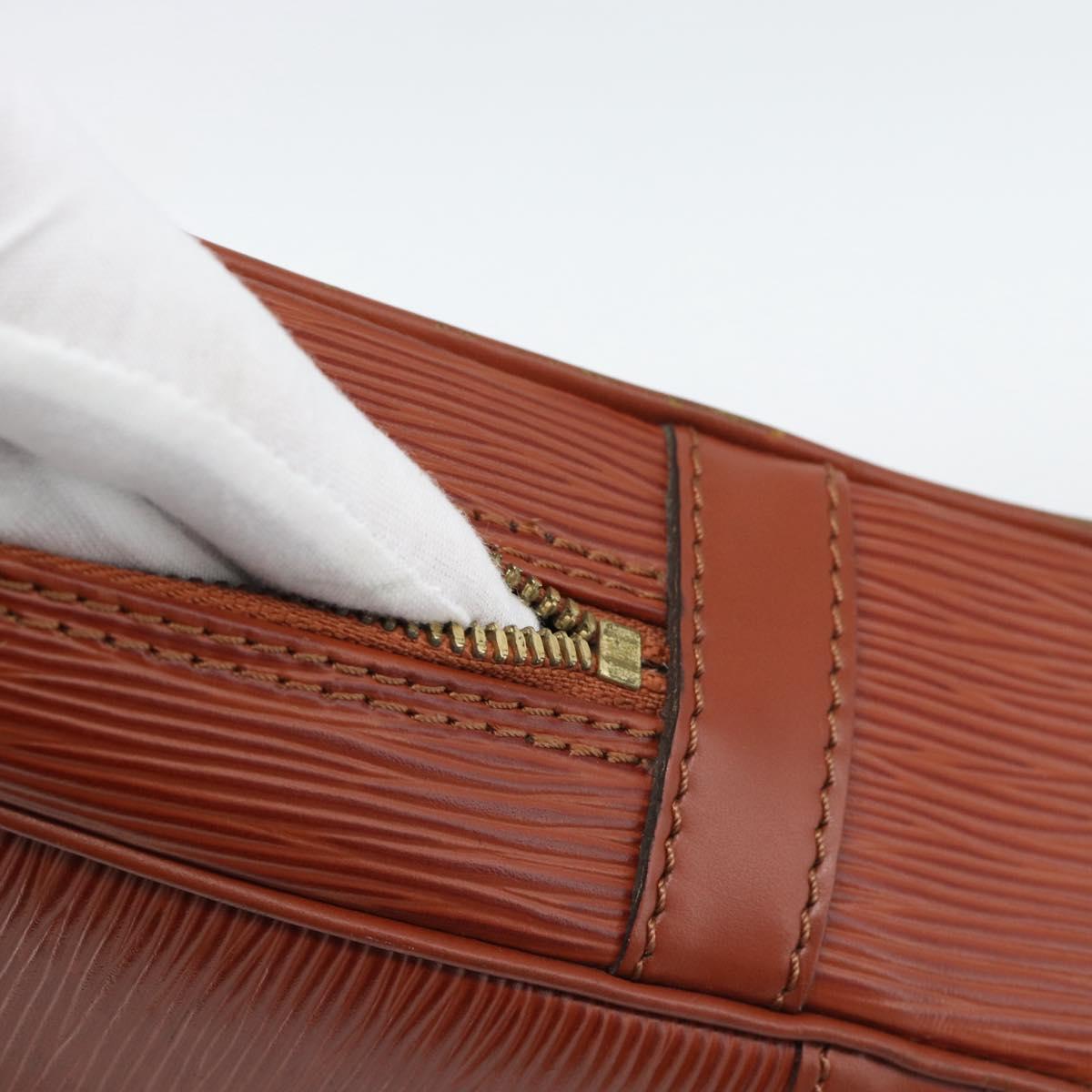 LOUIS VUITTON Epi Porte Documents Voyage Business Bag Brown M54478 Auth BA14123