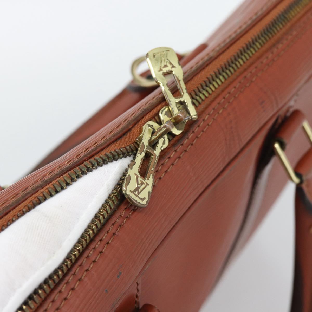 LOUIS VUITTON Epi Porte Documents Voyage Business Bag Brown M54478 Auth BA14123