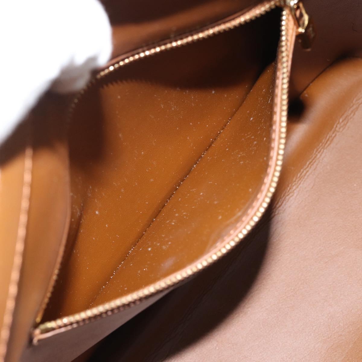 LOUIS VUITTON Monogram Vernis Houston Hand Bag Bronze M91122 LV Auth BA14124