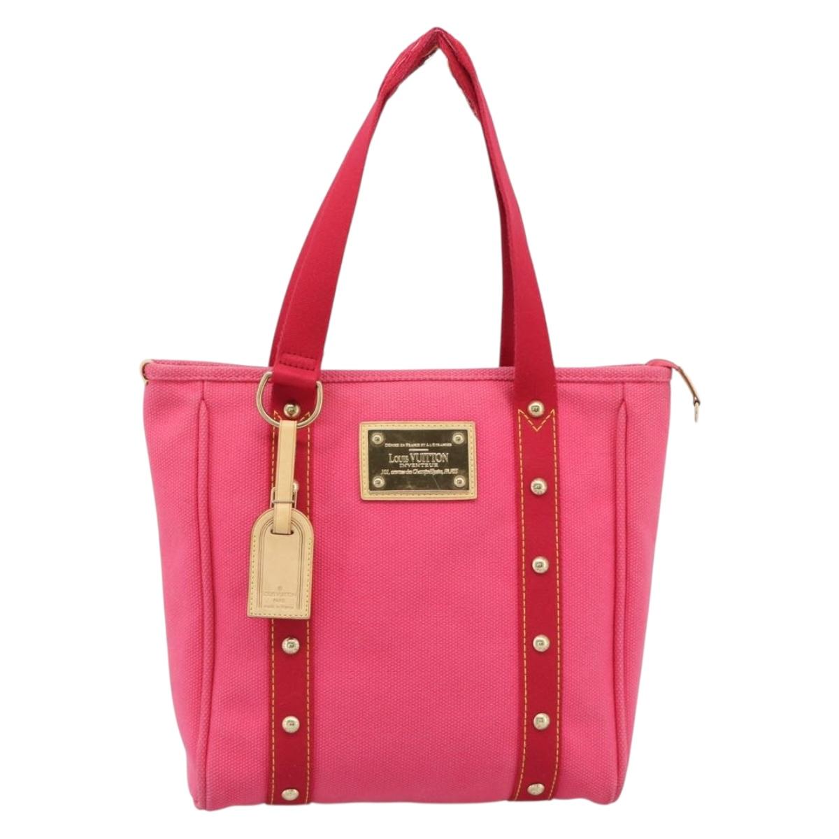 LOUIS VUITTON Antigua Cabas MM Tote Bag Pink M40085 LV Auth BA14125