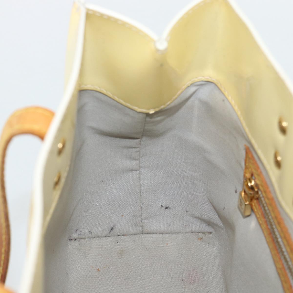 LOUIS VUITTON Monogram Vernis Reade PM Hand Bag Perle M91336 LV Auth BA14127