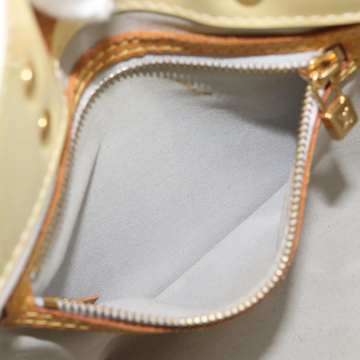 LOUIS VUITTON Monogram Vernis Reade PM Hand Bag Perle M91336 LV Auth BA14127
