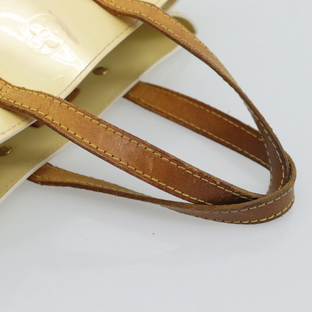 LOUIS VUITTON Monogram Vernis Reade PM Hand Bag Perle M91336 LV Auth BA14127
