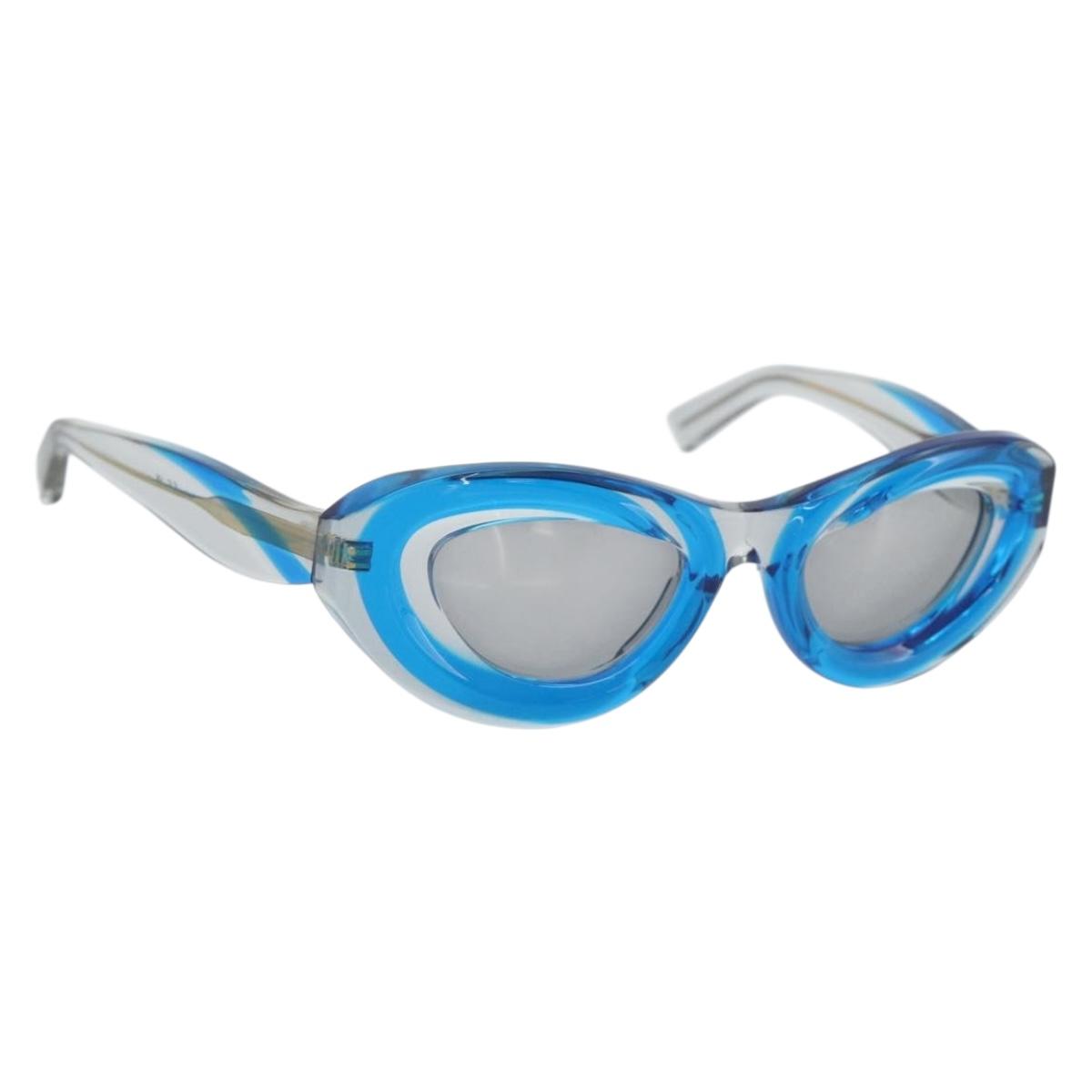 BOTTEGA VENETA Sunglasses Plastic Blue Auth BA14130M