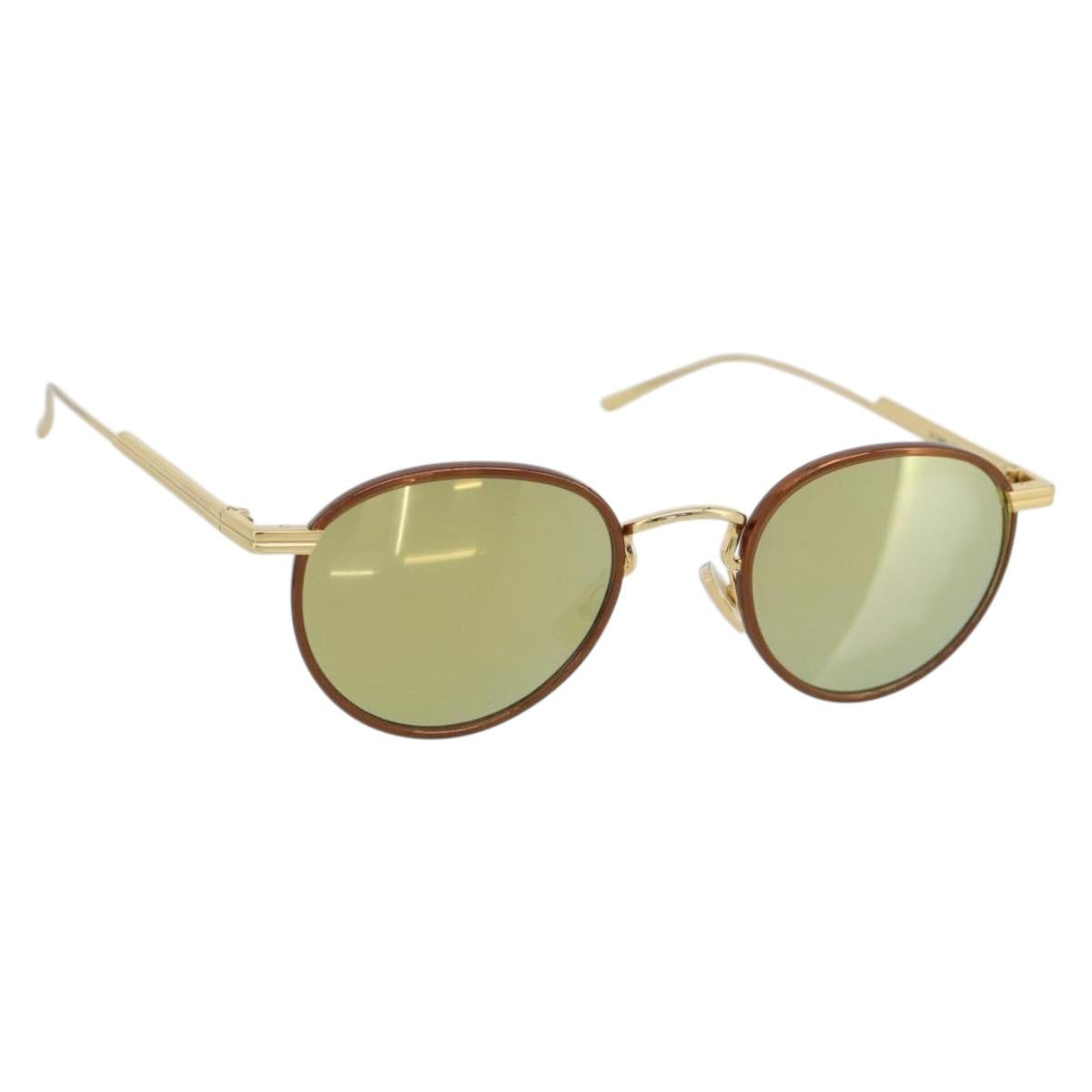 BOTTEGAVENETA Sunglasses Metal Gold Tone Auth BA14138M