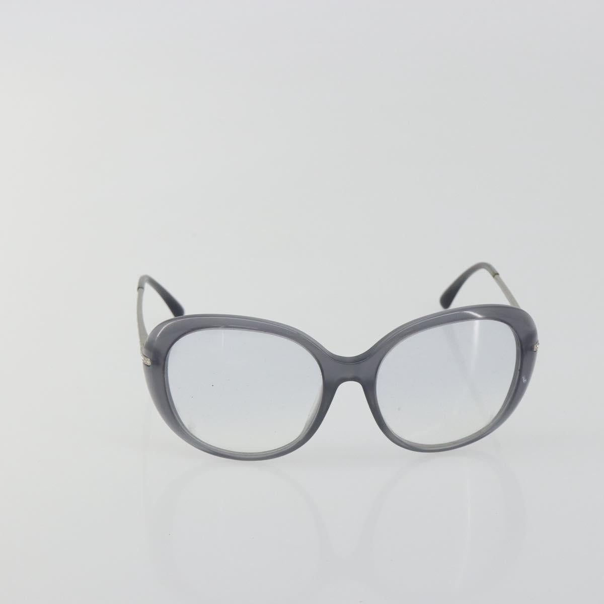 CHANEL Sunglasses Plastic Purple Silver CC Auth BA14139