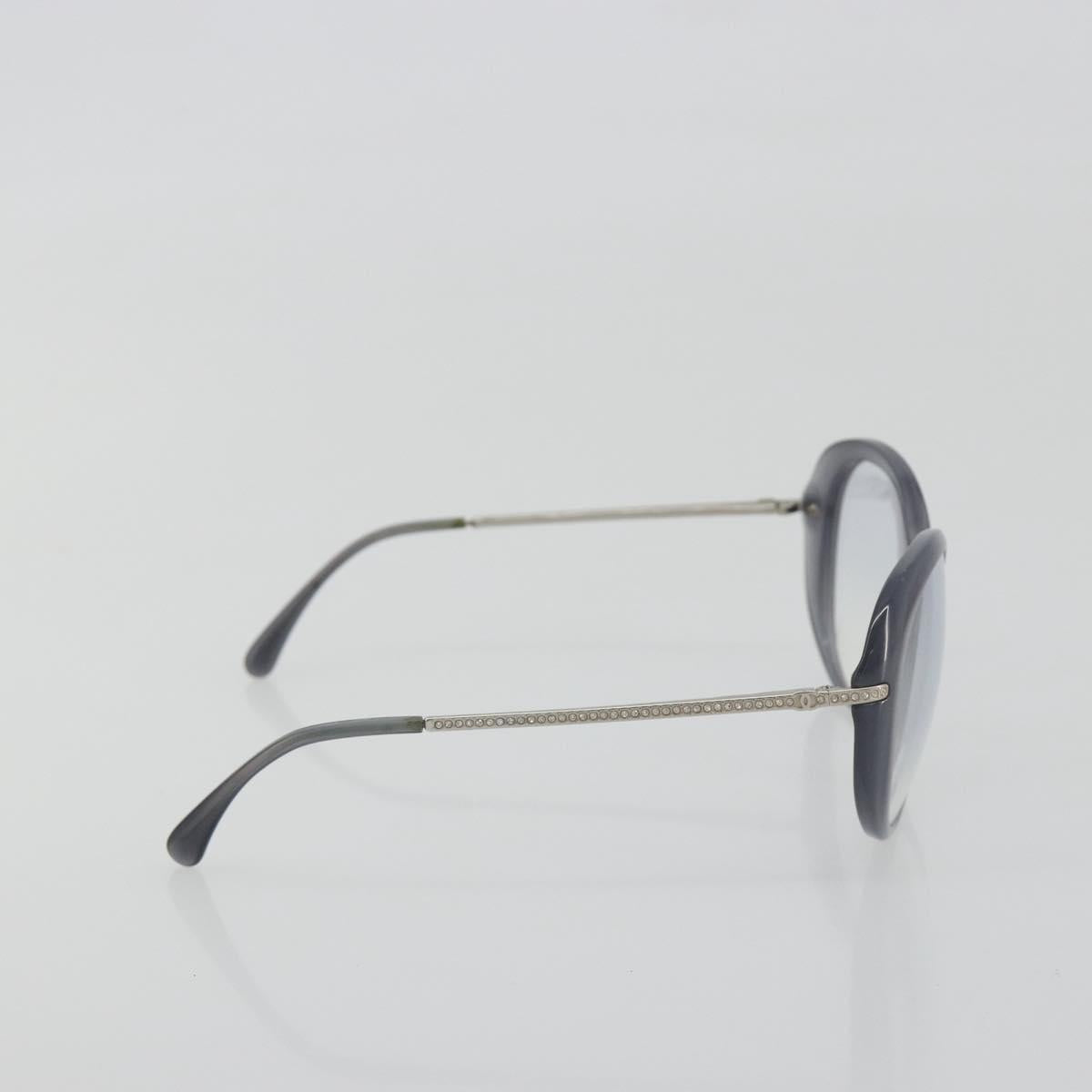 CHANEL Sunglasses Plastic Purple Silver CC Auth BA14139
