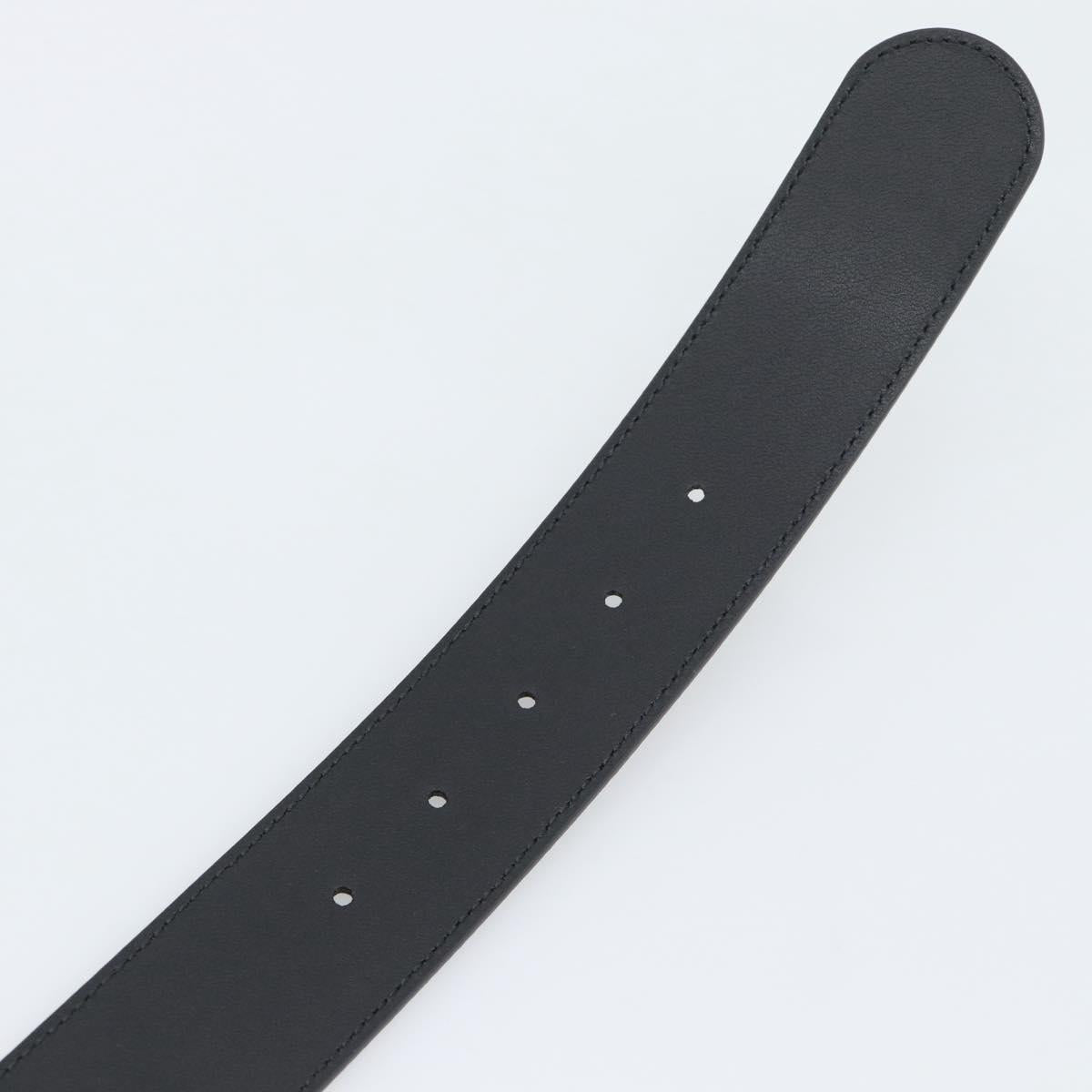 GUCCI GG Supreme Interlocking G Belt PVC 53.1"" Black 703147 Auth BA14141V
