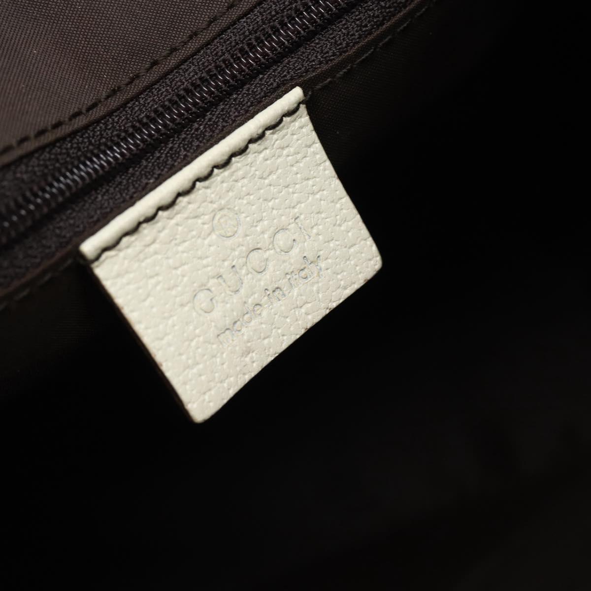 GUCCI GG Canvas Shoulder Bag Beige Silver 001 3766 Auth BA14143