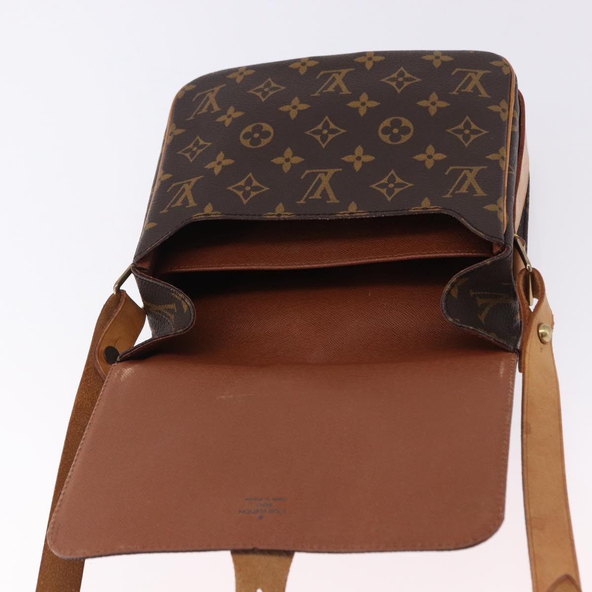 LOUIS VUITTON Monogram Cartouchiere MM Shoulder Bag M51253 LV Auth BA14145A
