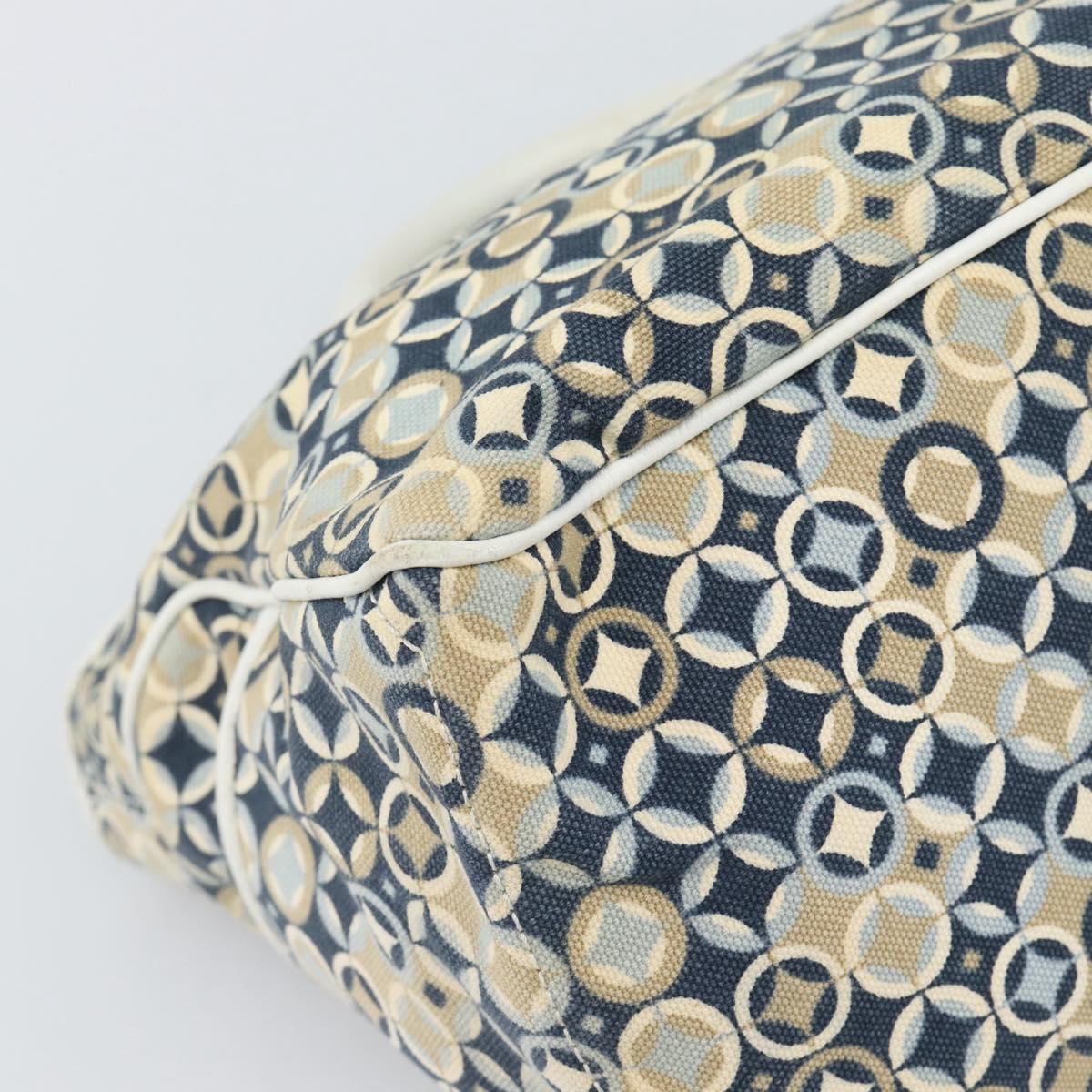 CELINE Boogie Bag Canvas Navy Gold Auth BA14159