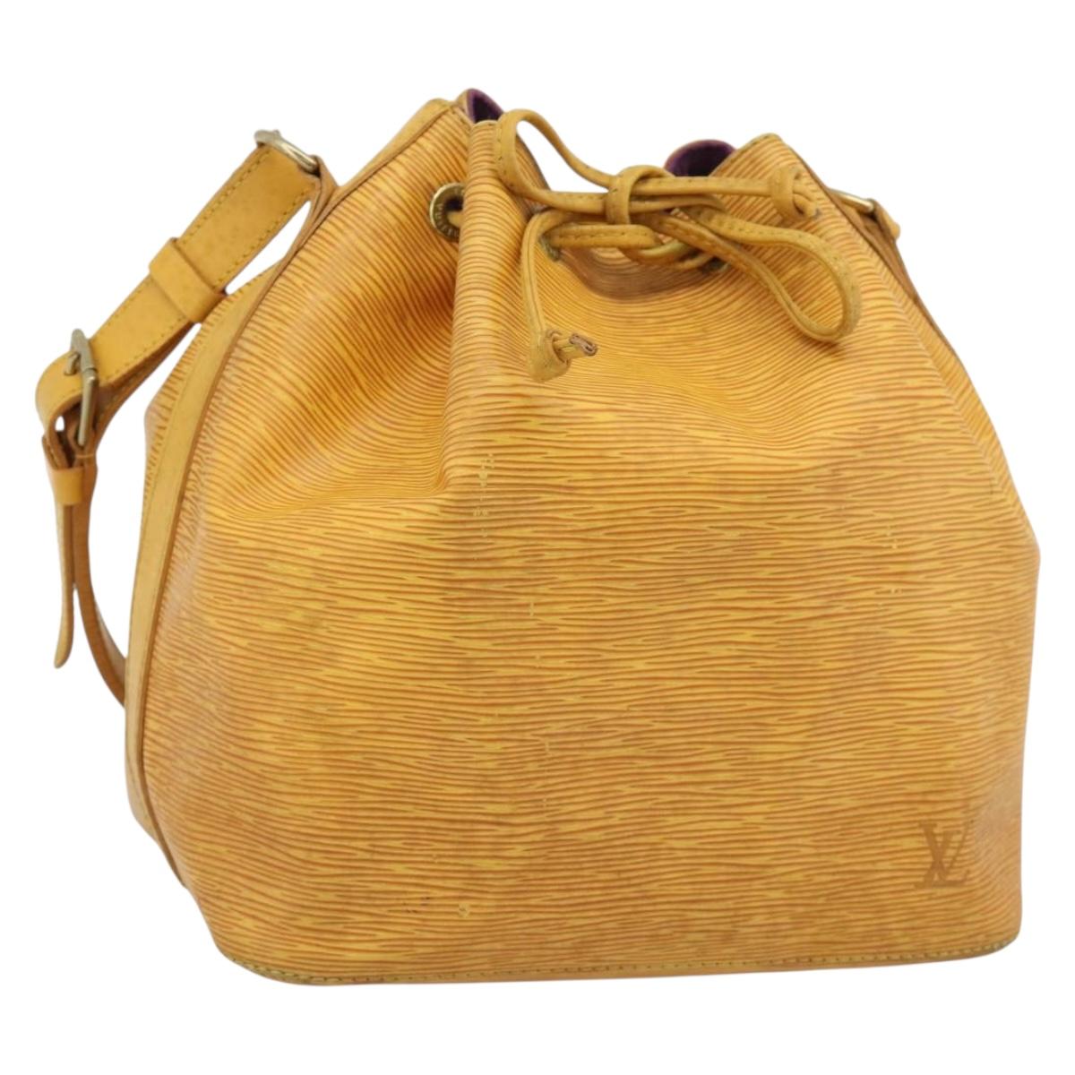 LOUIS VUITTON Epi Petit Noe Shoulder Bag Tassili Yellow M44109 LV Auth BA14160