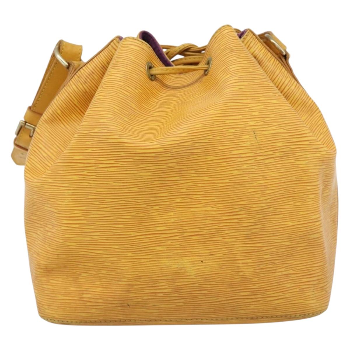 LOUIS VUITTON Epi Petit Noe Shoulder Bag Tassili Yellow M44109 LV Auth BA14160